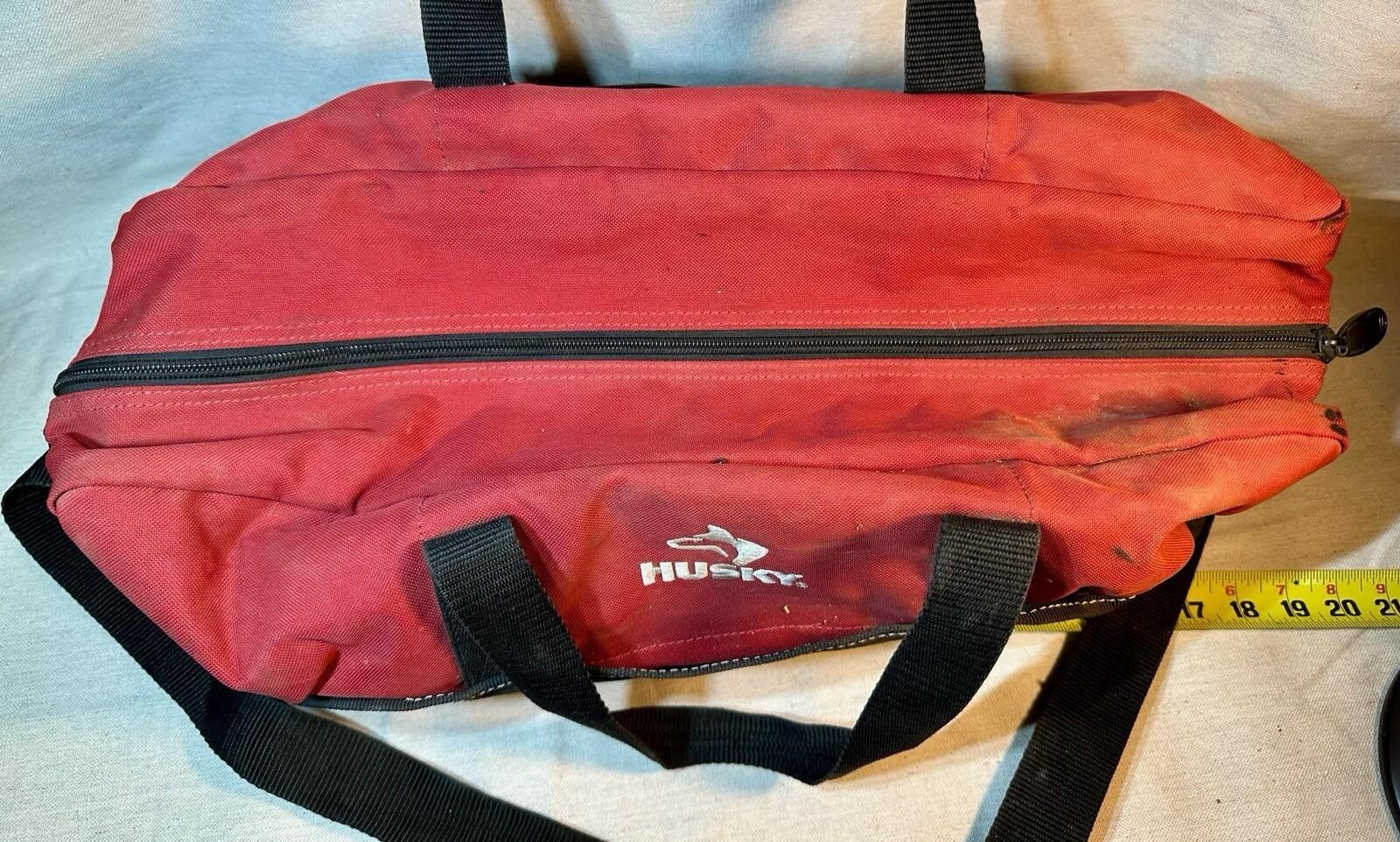 Husky Tote Tool Carry Bag 18″ Long with Zipper Closure 9 pockets (G)