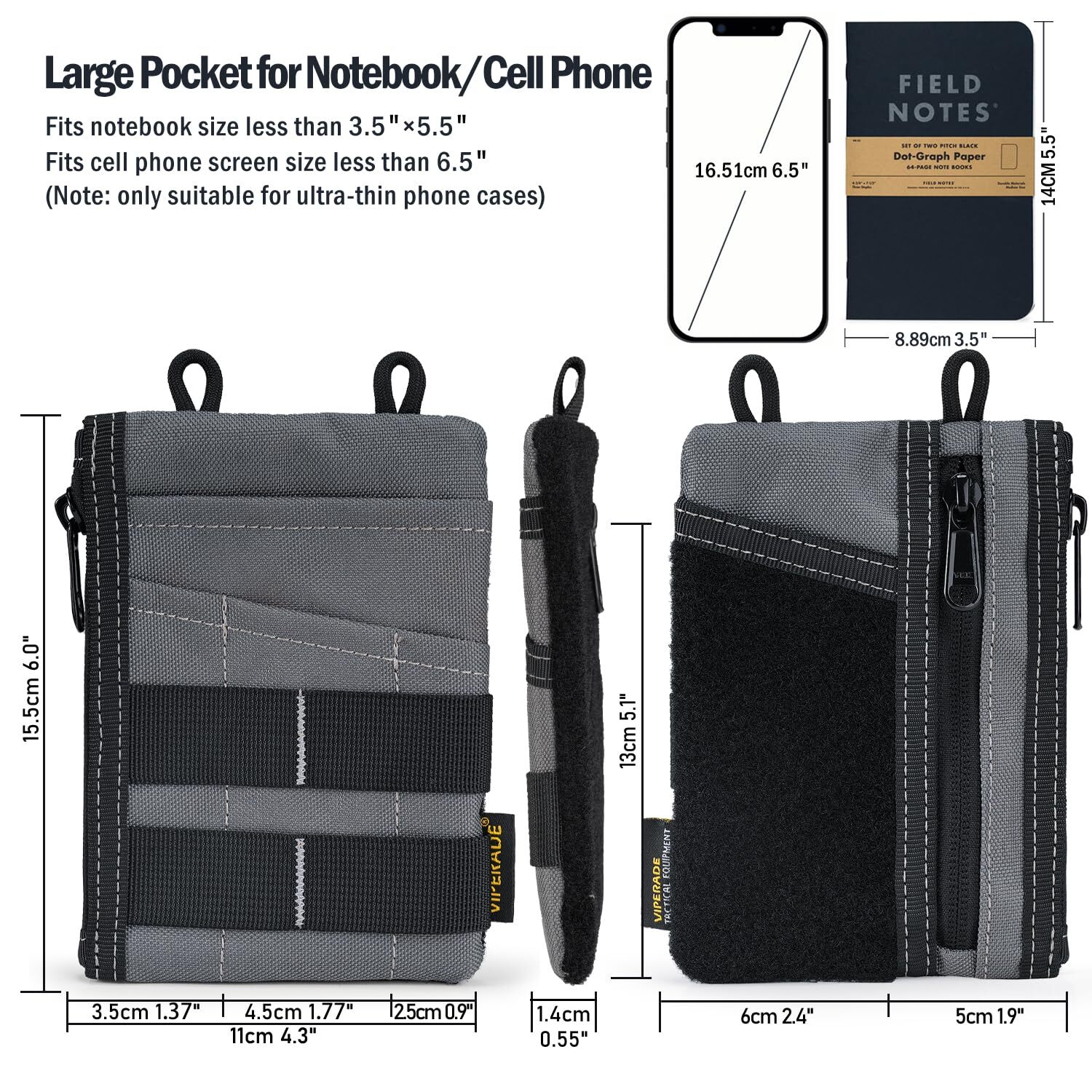 Ve16 Pocket Organizer Edc Pouch For Men 7 Pockets Edc Pocket Organizer Edc Pouch