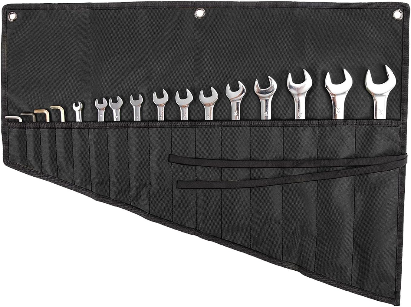 Wrench Roll Organizer Metric & SAE Roll up Tool Pouch Bag Handmade, Heavy Weight