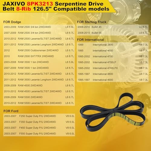 8PK3213 Heavy Duty V-Ribbed Serpentine Belt/Fan Belt for 8PK3213-3213mm belt