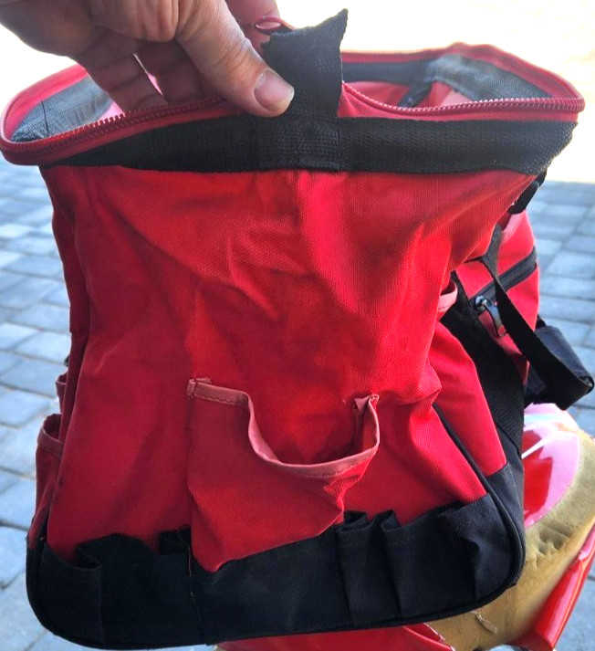 Jumbo! 18″! PT Performance Tool Bag /Tote! ~Red Nylon! Lots of Storage Pockets!
