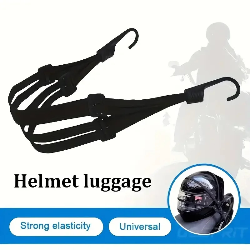 1Pc Motorcycle Elastic Suitcase with Safety Hook-Versatile Helmet Mesh Gear