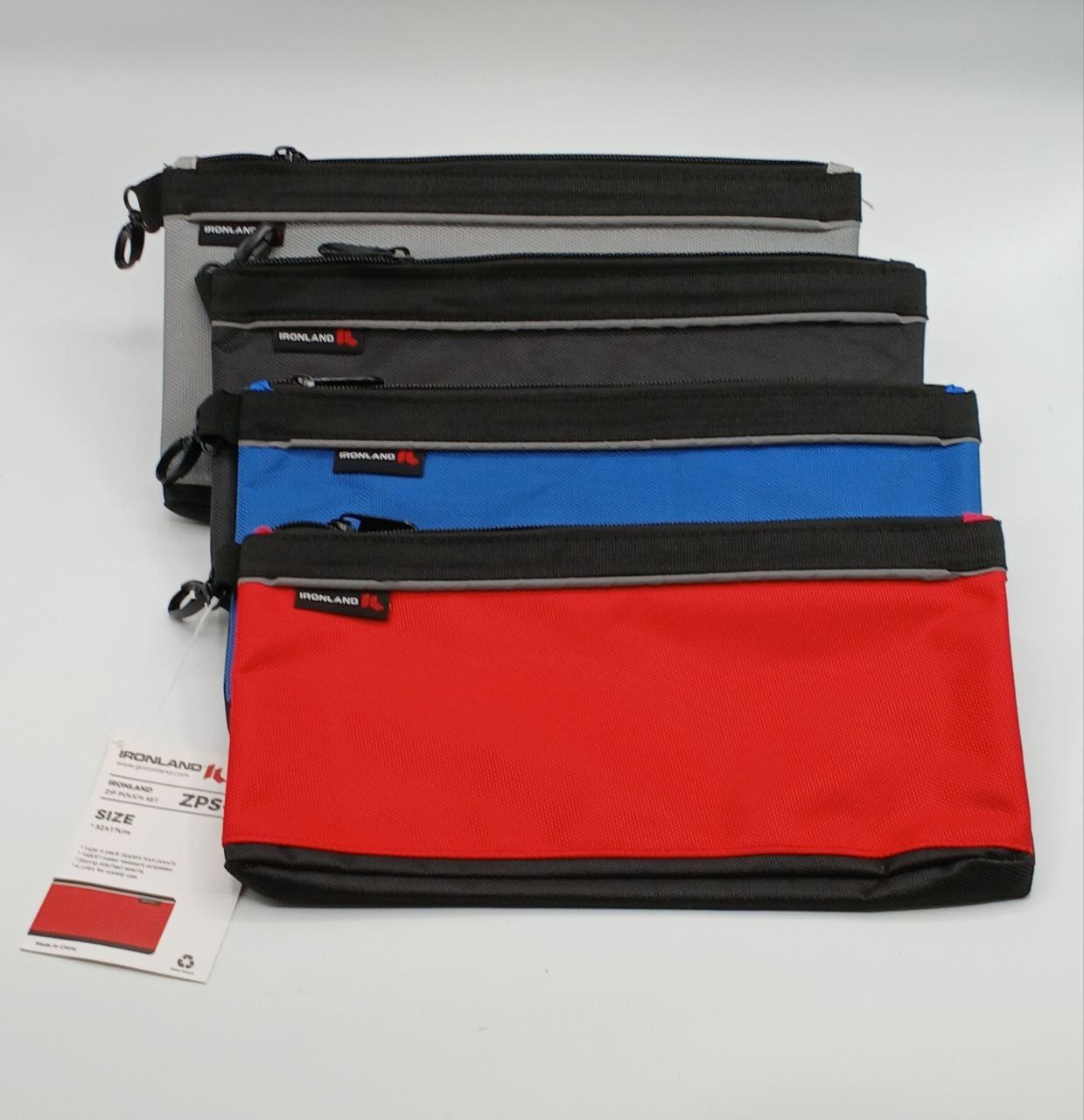 Ironland Set of 4 Pack 12.6″x6.7″/32x17cm Zipper Tool Pouches New