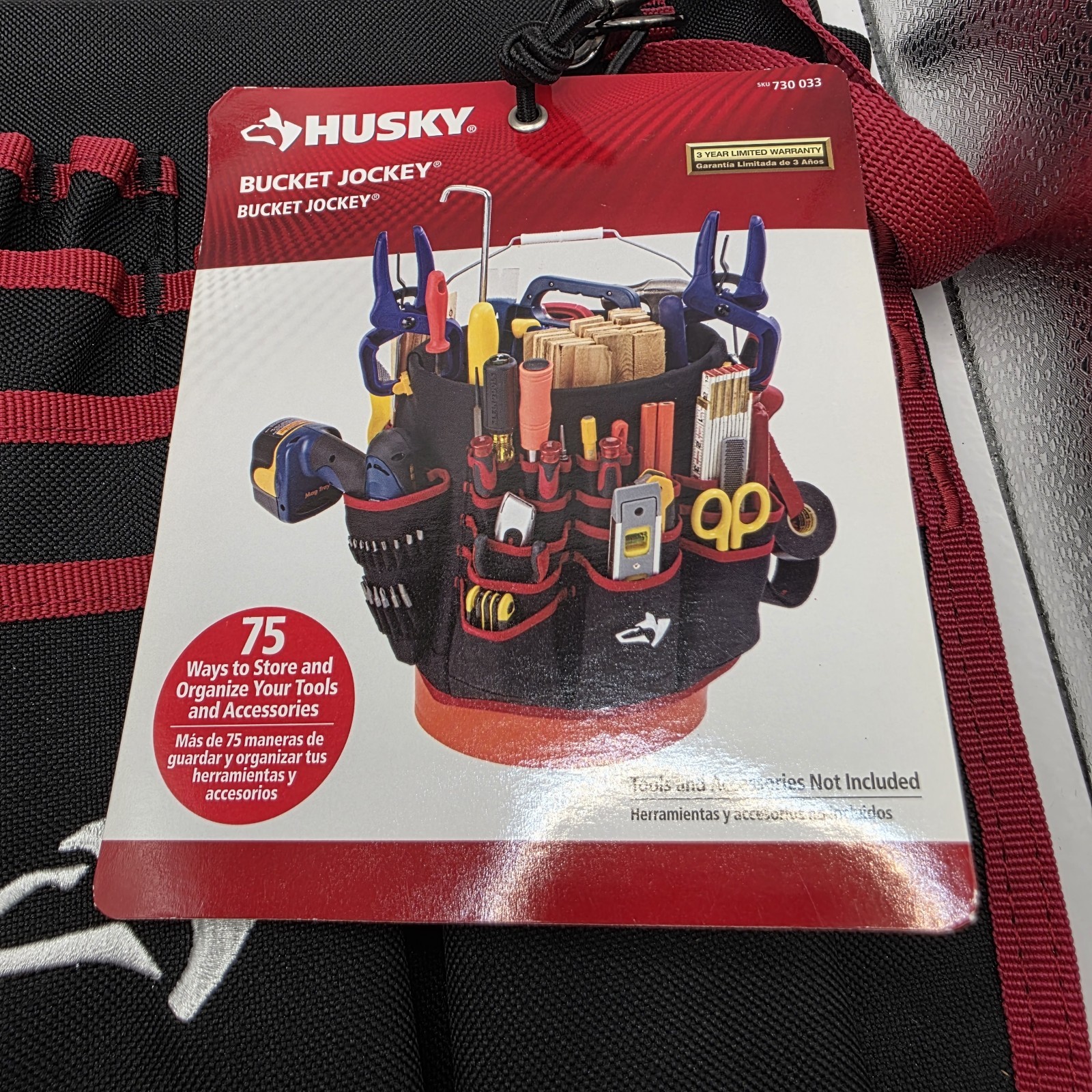 New Husky Bucket Jockey 75 Ways To Store Tools 600 Denier SpunTuff