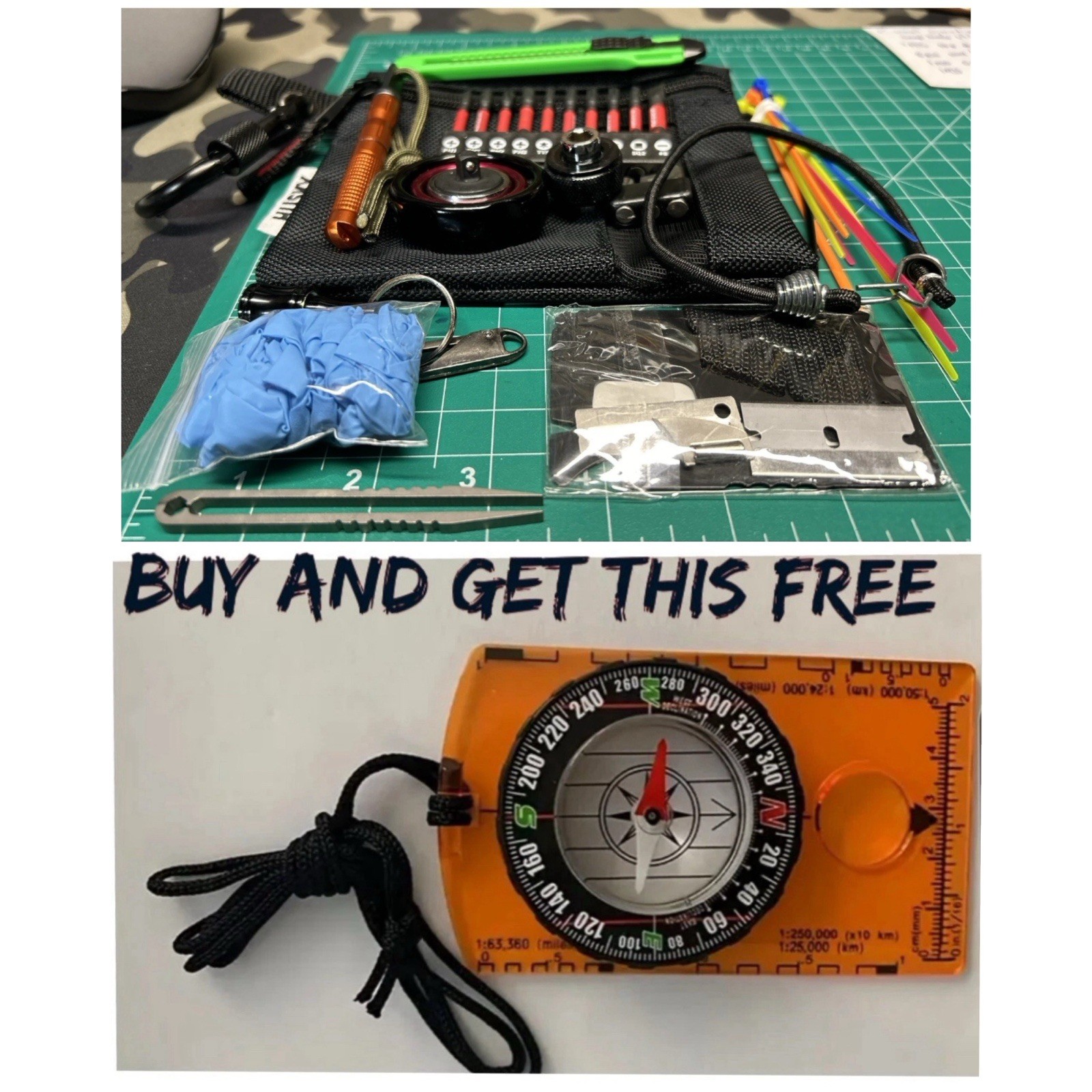 Husky 6×5 EDC Pouch/Canvas Pocket Organizer, EDC Starter Tool Organizer Kit
