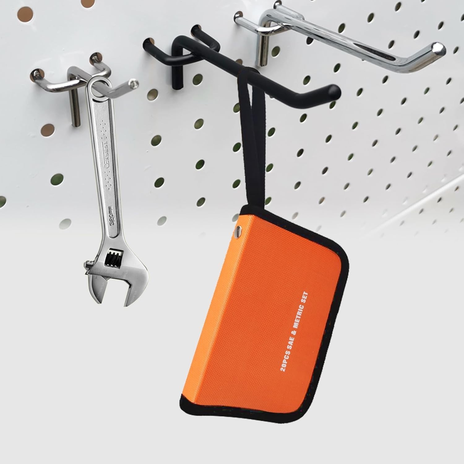 Compact 20 Pocket Tool Pouch – Portable Organizer for Metric & SAE Wrenches
