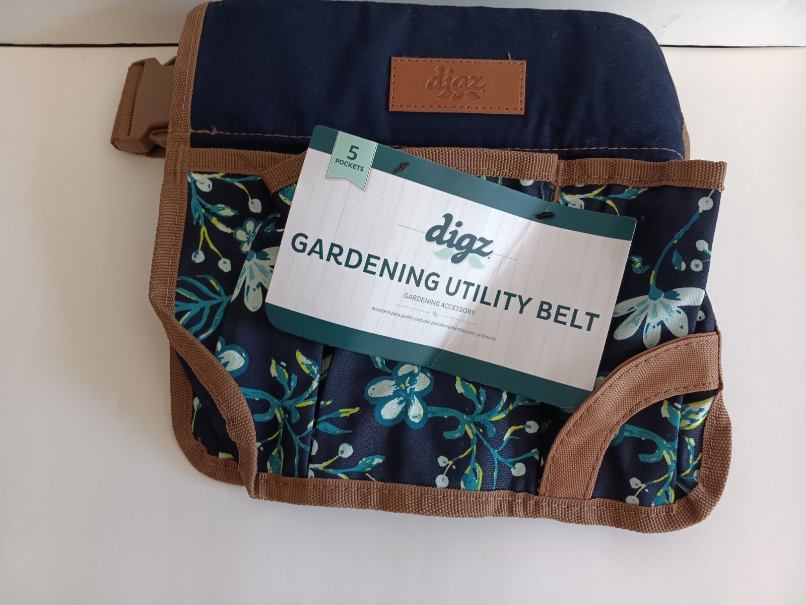 Gardening Tool Belt, Midnight Floral w/tools