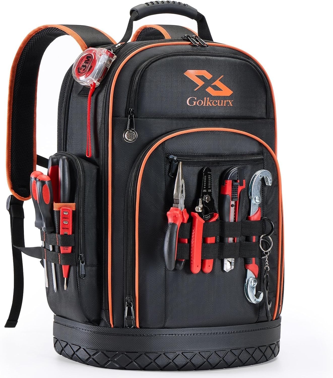 Tool Backpack, Heavy Duty Backpack Tool Bag, 1680D Tools Carrier for Electrician