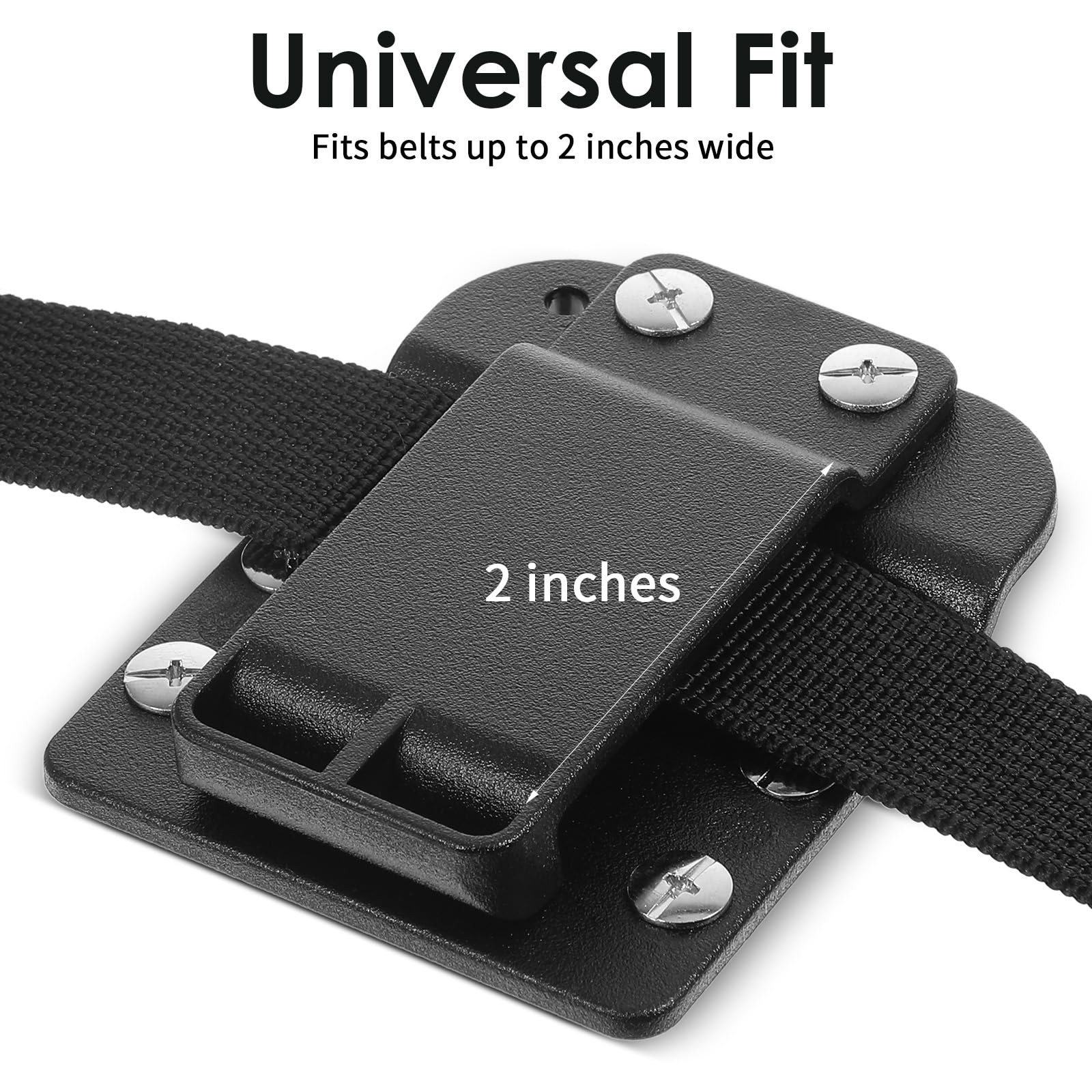 3 PCS Heavy Duty Black Tape Measure Clip Holder Fits Up To 2 Inch Tool Belts