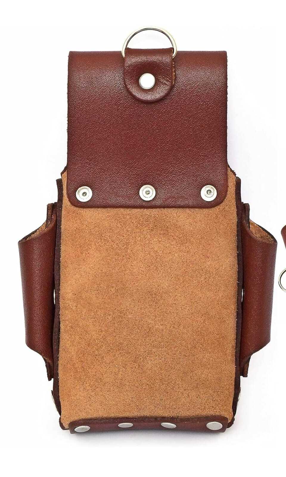 Leather Pouch Heavy Duty Tool 5 Pocket Electrician Carpenters Tool Pouch