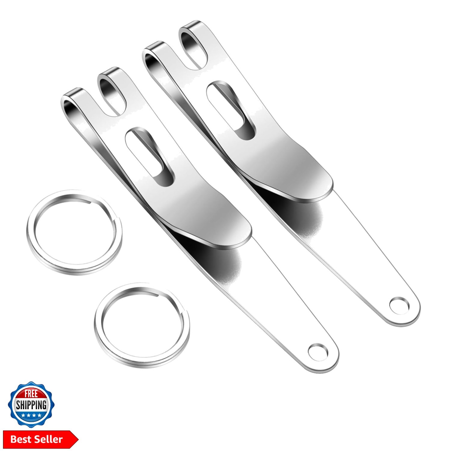 Deep Carry Pocket Clip – Heavy Duty Stainless Steel Multi-Purpose Belt Clip f…