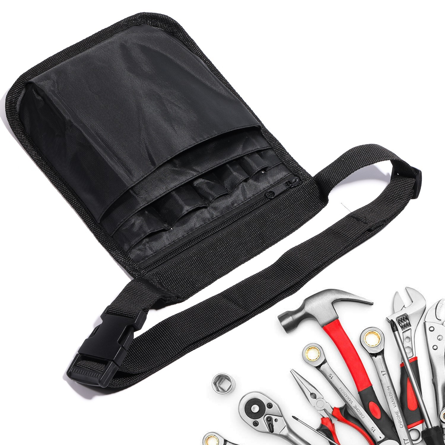Gardening Tool Waist Bag Belt Heavy Duty Oxford Tool with 10 Pocket Utility Belt