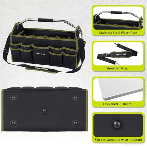 20in Foldable Open Top Tool Bags for Men – Heavy Duty – 20INCH