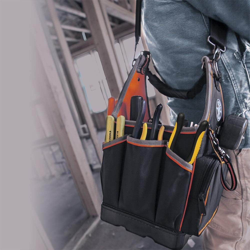 554158-14 Tool Bag, Tradesman Pro Tote with 20 Pockets Made of 1680D Ballistic W