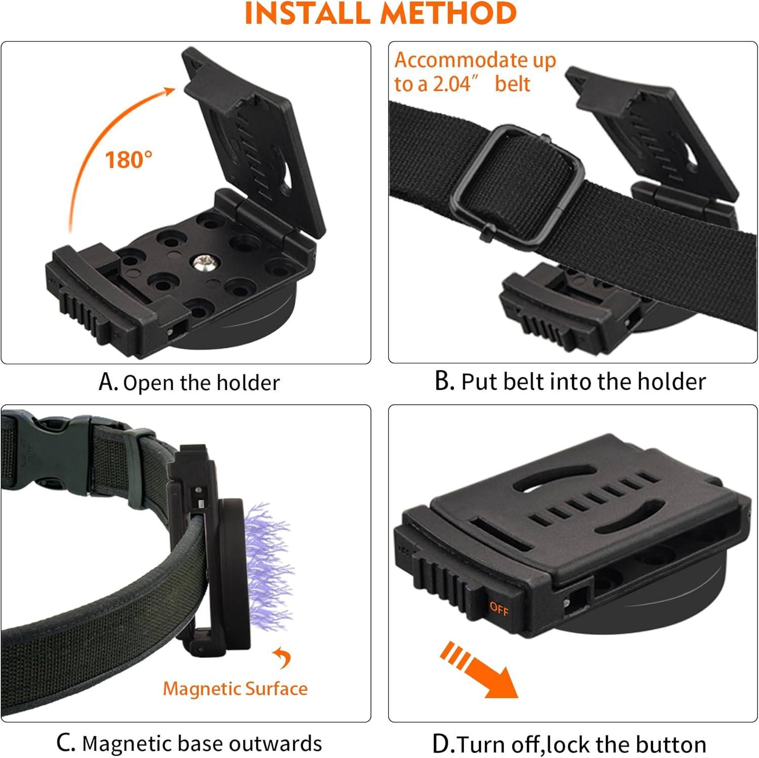 Tool Holster Belt Clip,Heavy-Duty Magnetic Tool Holder for Belt Clip,Anti-Slip S