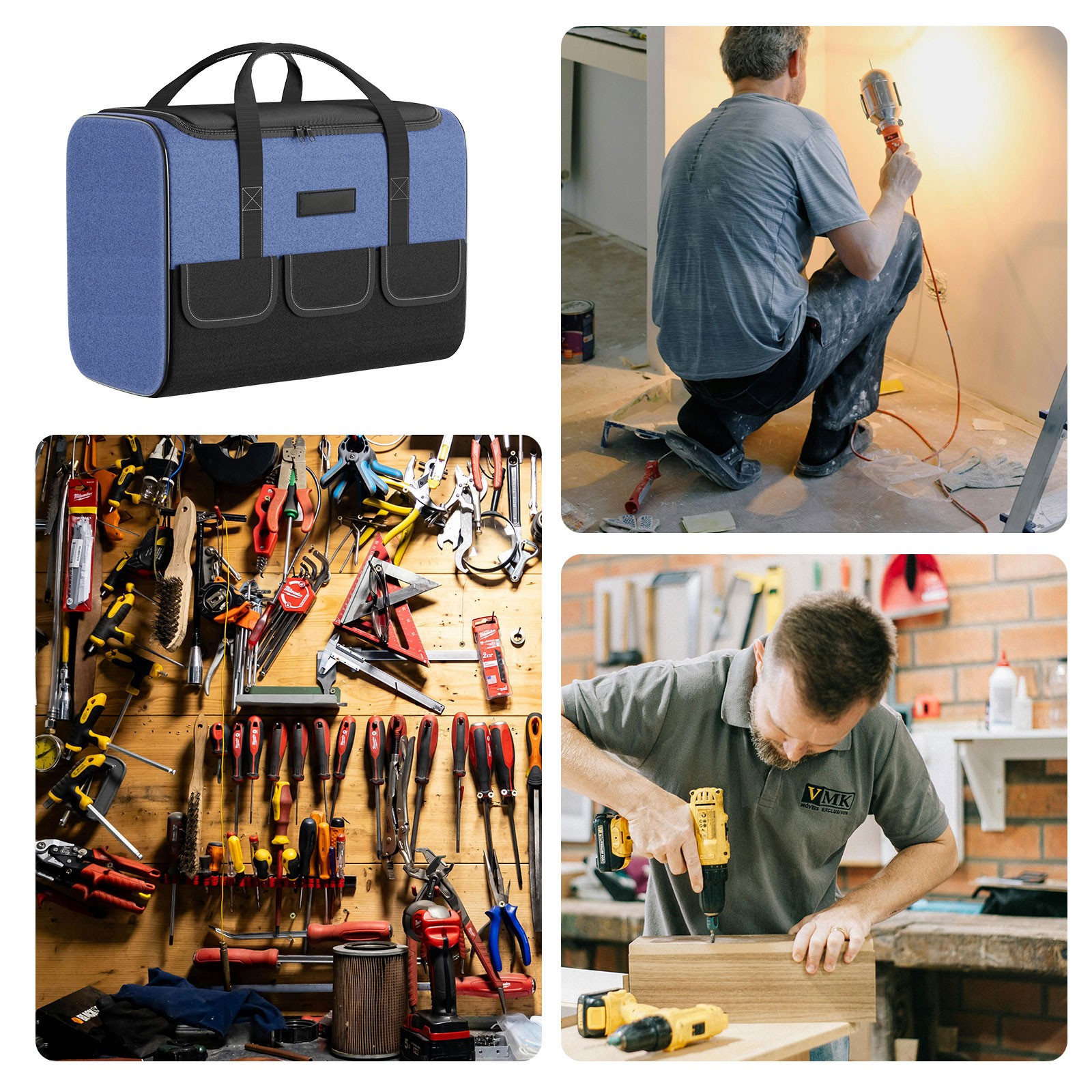 Tool Bag Heavy Duty Multifunctional Large Capacity Portable Storage Bag Outdoor