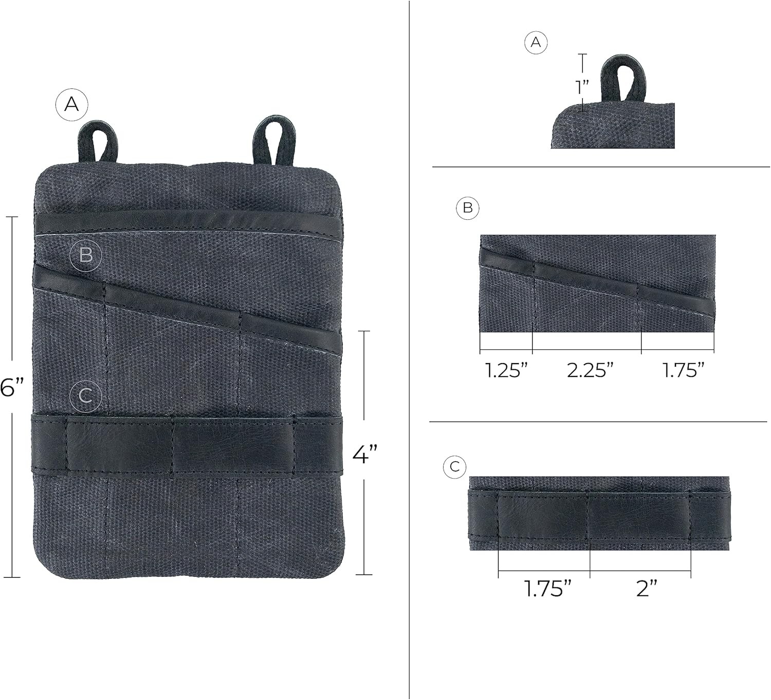Hide & Drink, Multi-Tool Pocket Pouch XL, Compact Multipurpose EDC Zippered Bag
