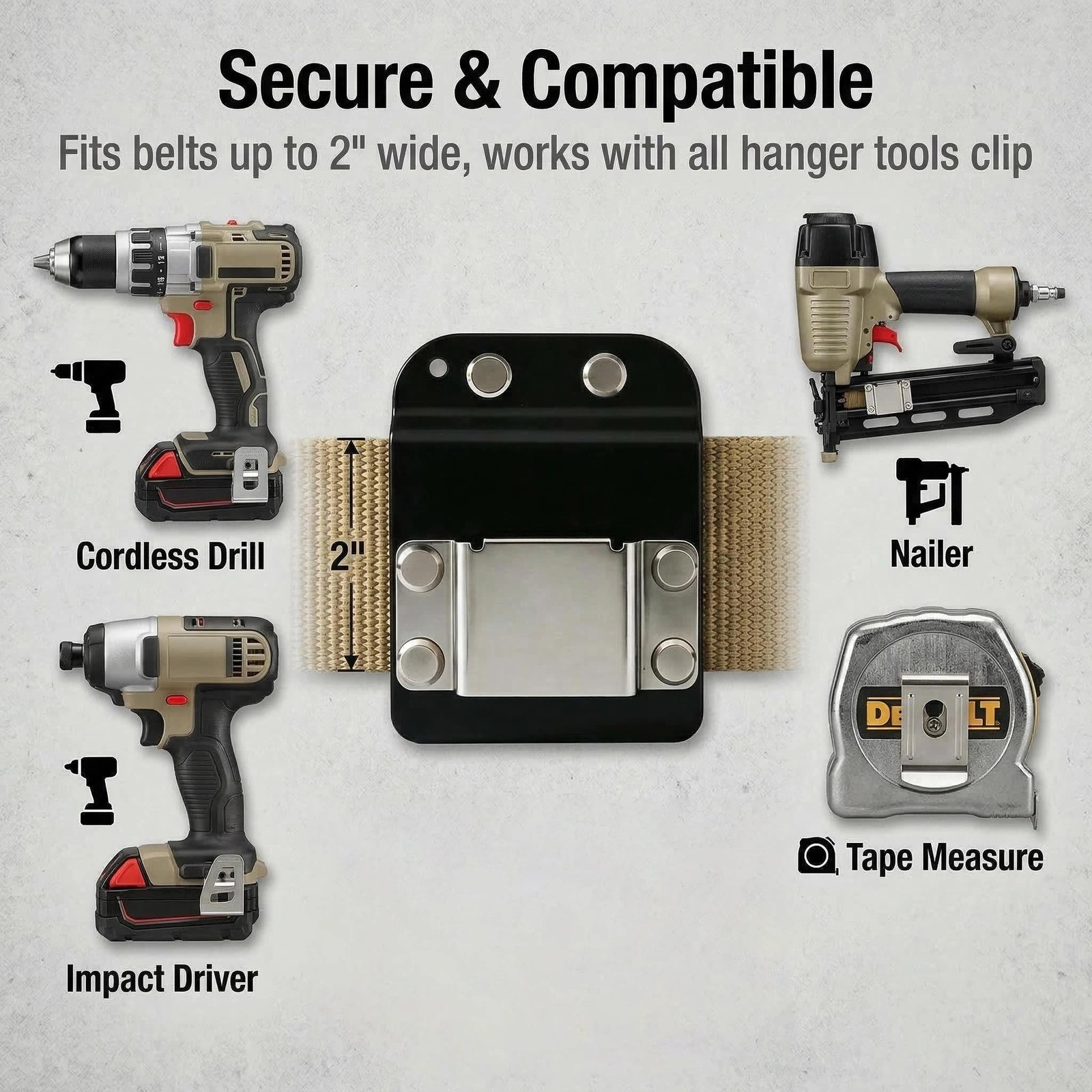 (Regular) Drill Holder for Tool Belt – Quick Access for Cordless Drill Impact…