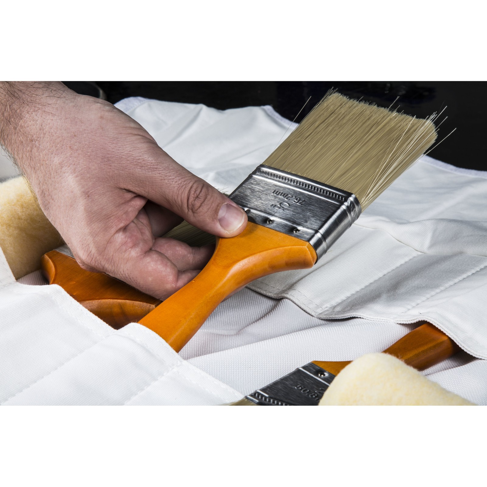 Paint Brush Tool Wrench Roll Canvas Storage Large White Dickies 57051