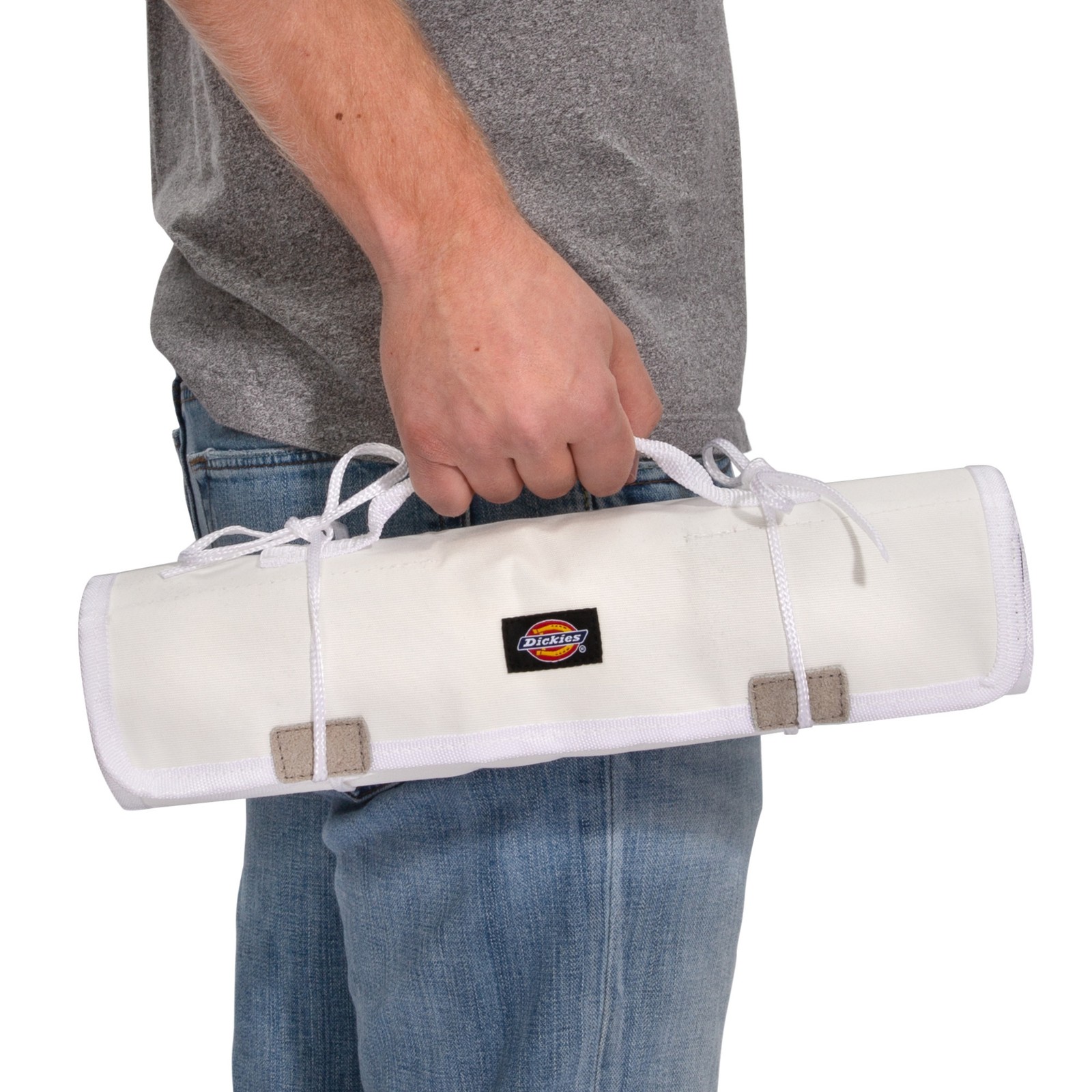 Paint Brush Tool Wrench Roll Canvas Storage Large White Dickies 57051