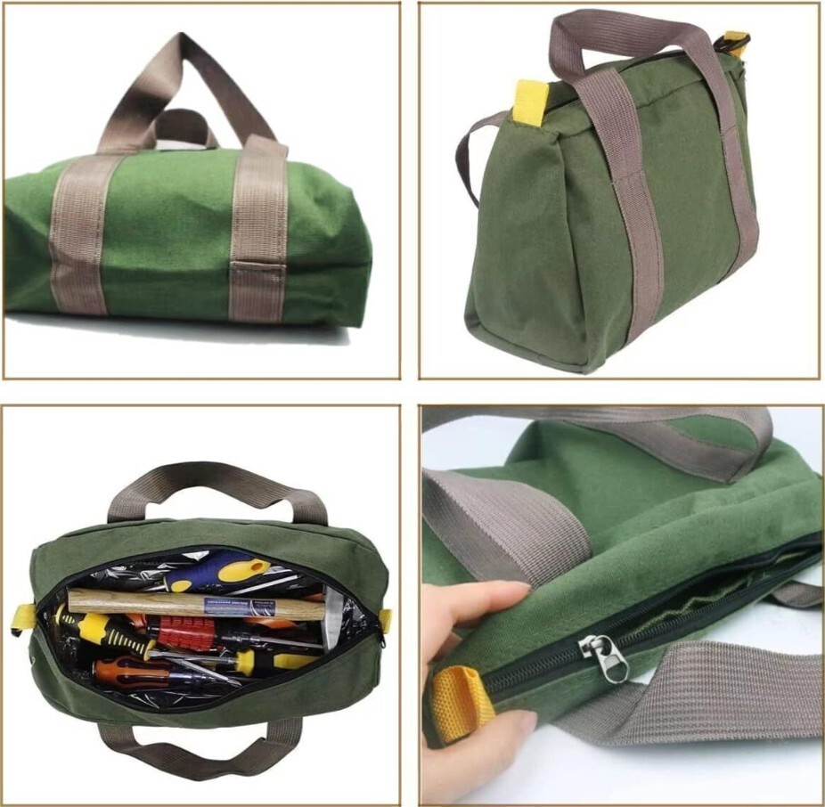Canvas Portable Tool Storage Bag Wrench Screwdriver Organizer Pouch Toolkit US