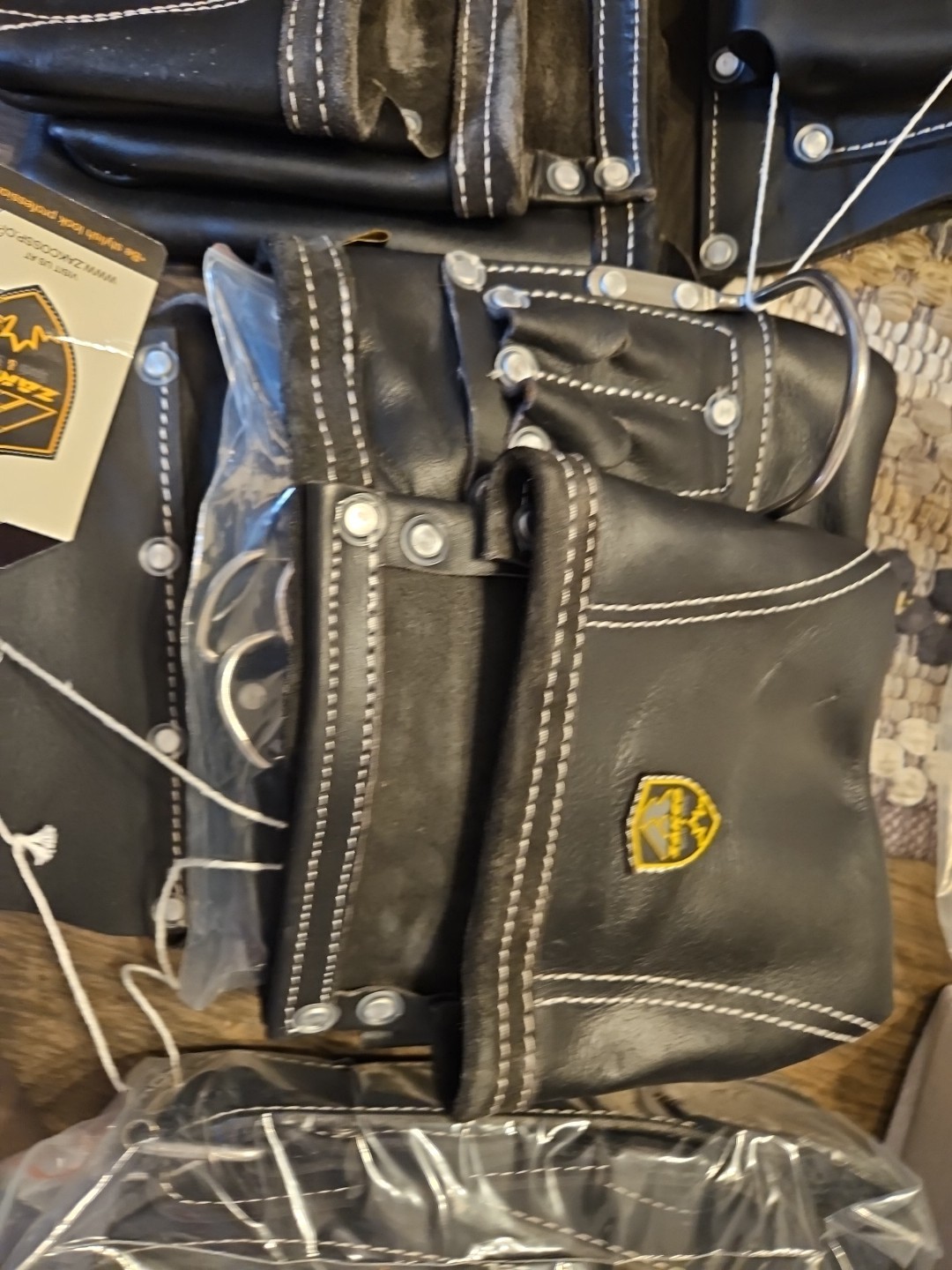 PRO-19 100% GRAIN LEATHER TOOL BELT, TOOL POUCHES RIG CONSTRUCTION New In Bag