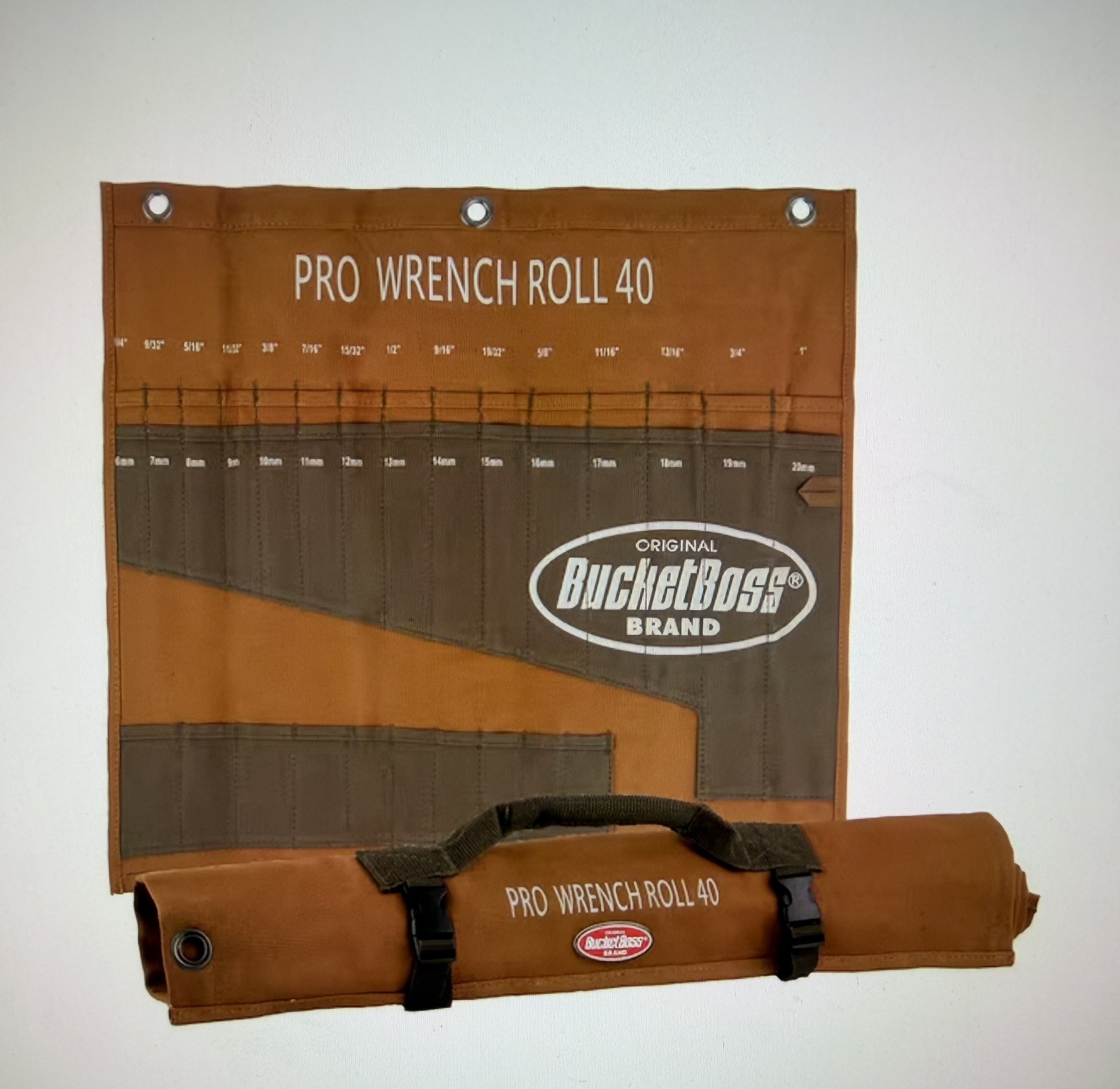 23 in. Professional Big Wrench Tool Roll with 40 Tool Bag Storage Pockets