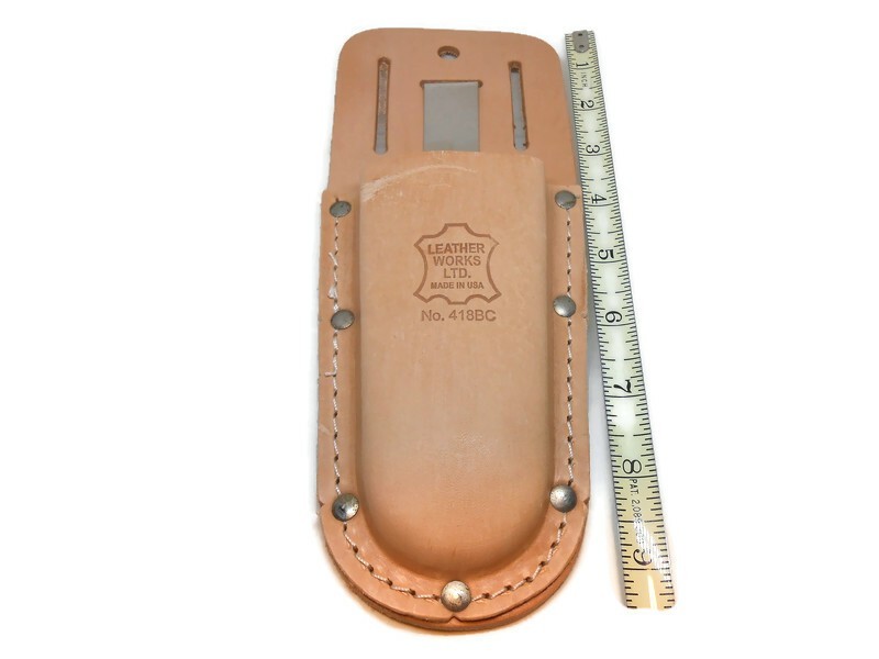 Leather Tool Holster PRUNER Holder W/ Clip Top Grain Saddle Leather Pliers Also