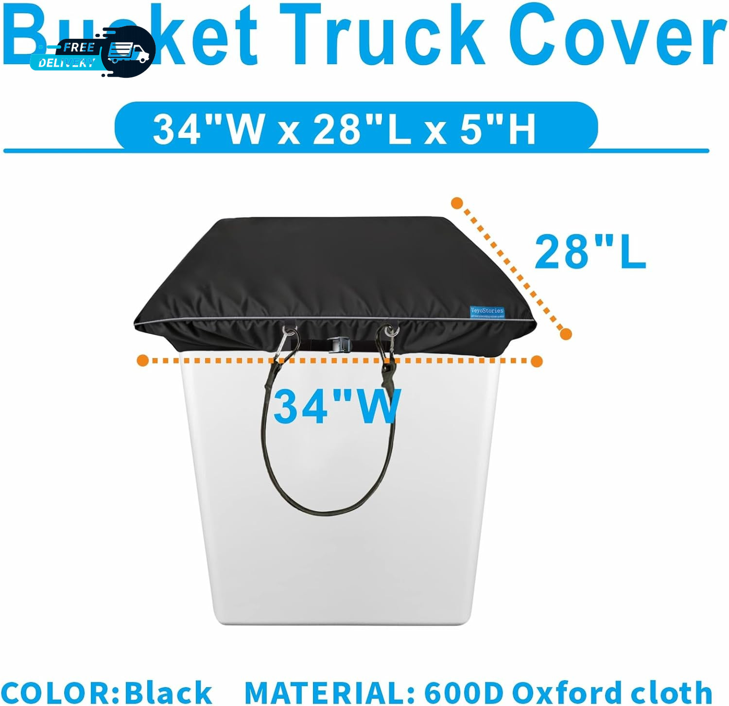 Bucket Truck Cover – Double Layer Oxford Cloth Fits 1 Man Vinyl Bucket