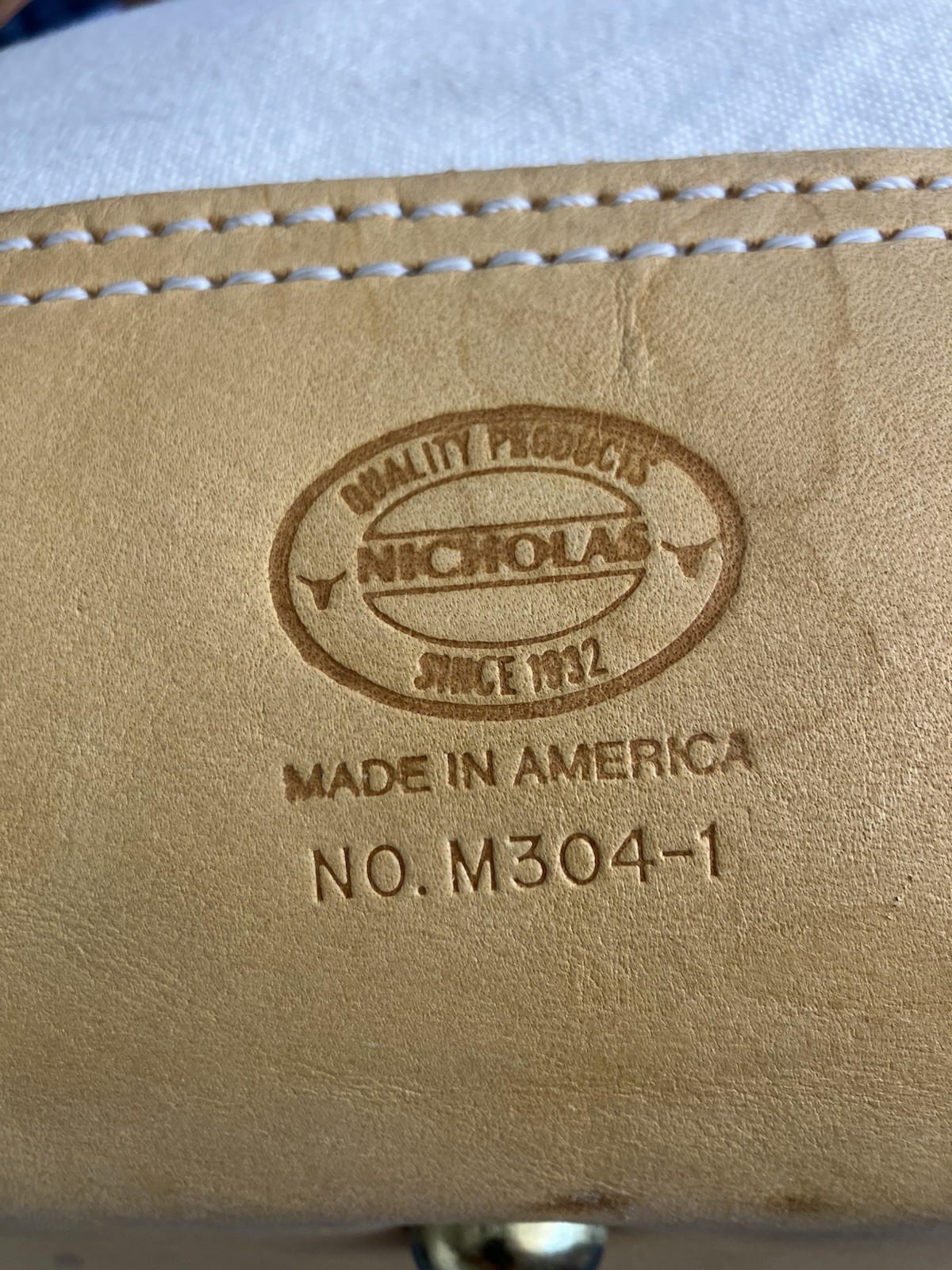 Vintage Nicholas No. M304-1 Tool Bag Canvas & Leather Tote USA
