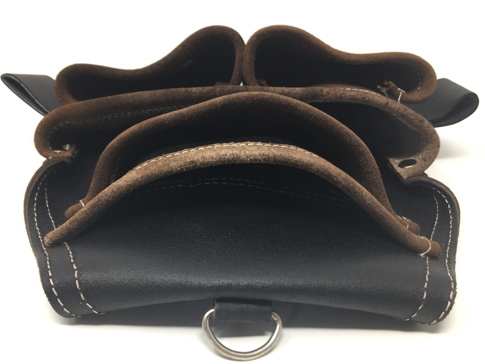 Pack Of 10 Leather Gold Oil Tanned Leather Nails & Tools Pouch Extra Big Pockets