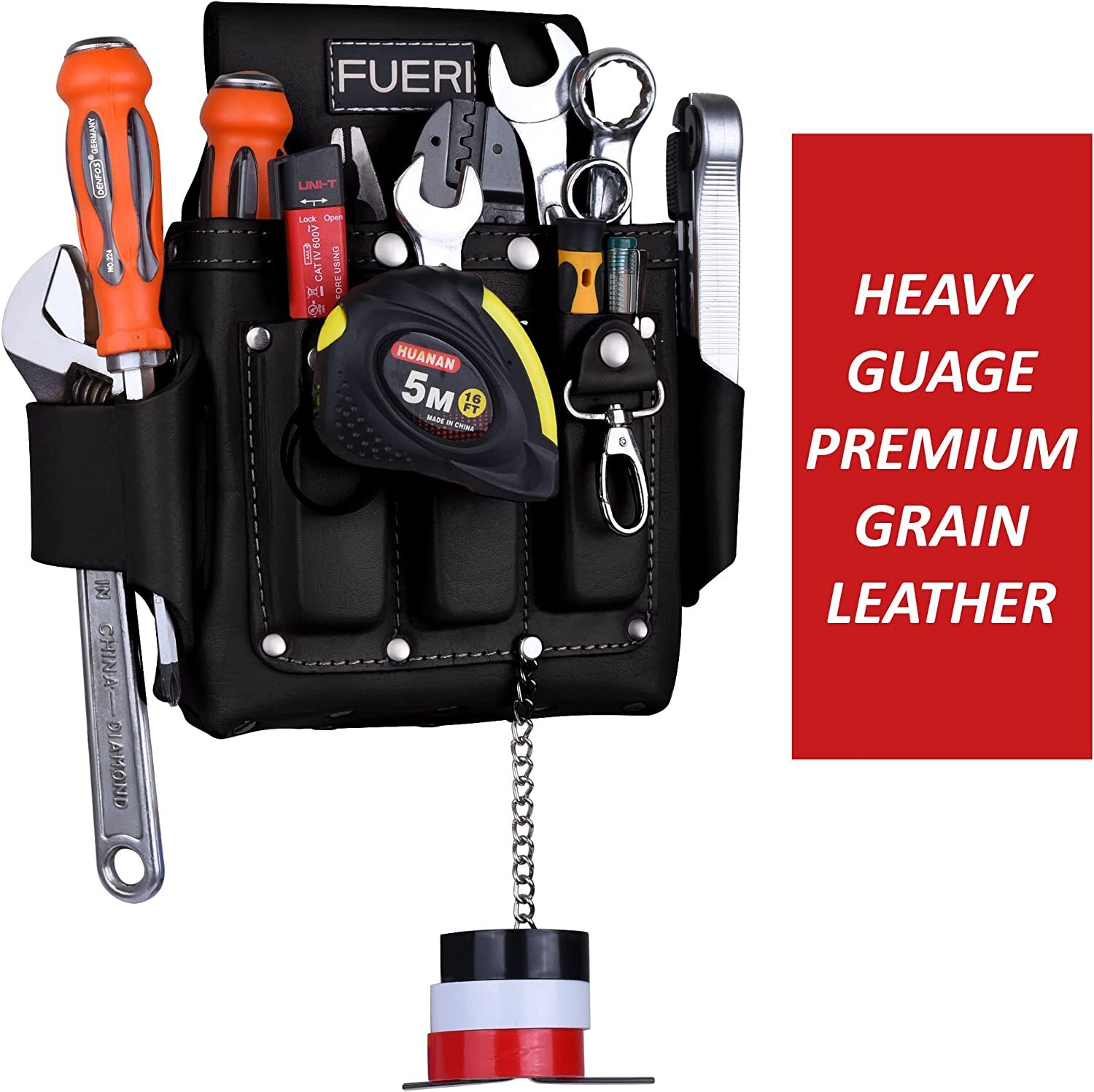 Leather Tool Pouch for carpenters Tool bag for electricians Framers electric