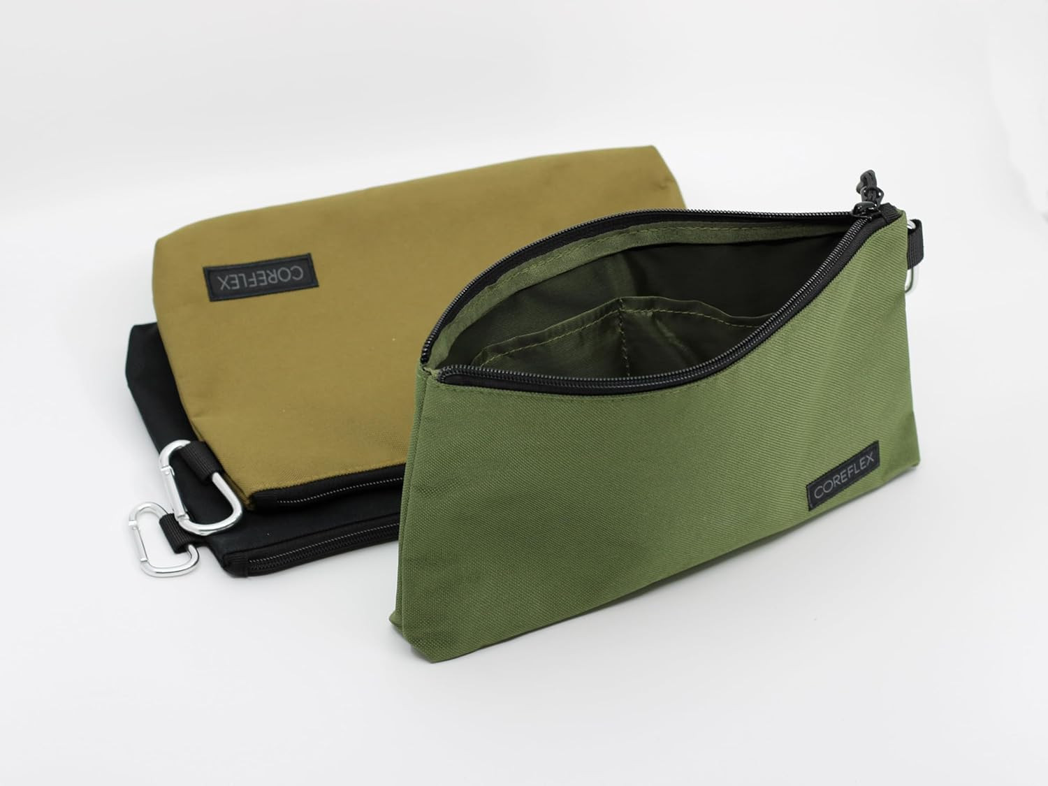 3 Pack Premium Canvas Tool Pouch Zipper Bag Heavy Duty Flat Bottom Small Storage