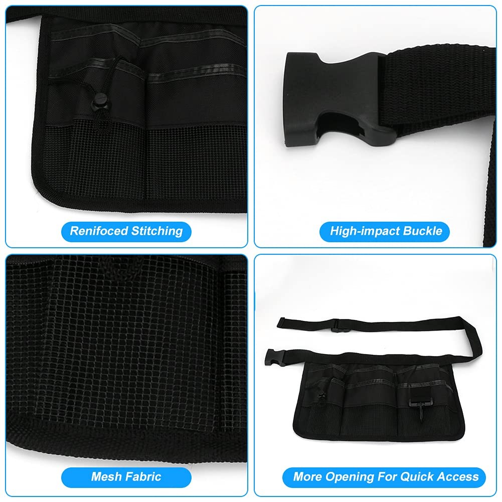 Number-one Gardening Tool Waist Bag Belt, Adjustable Garden Canvas M, Black