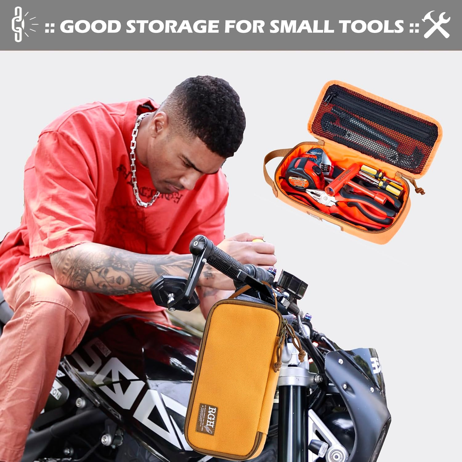 Rough Enough EDC Tool Bag Organizer with Handle – Portable Pouch for Tools