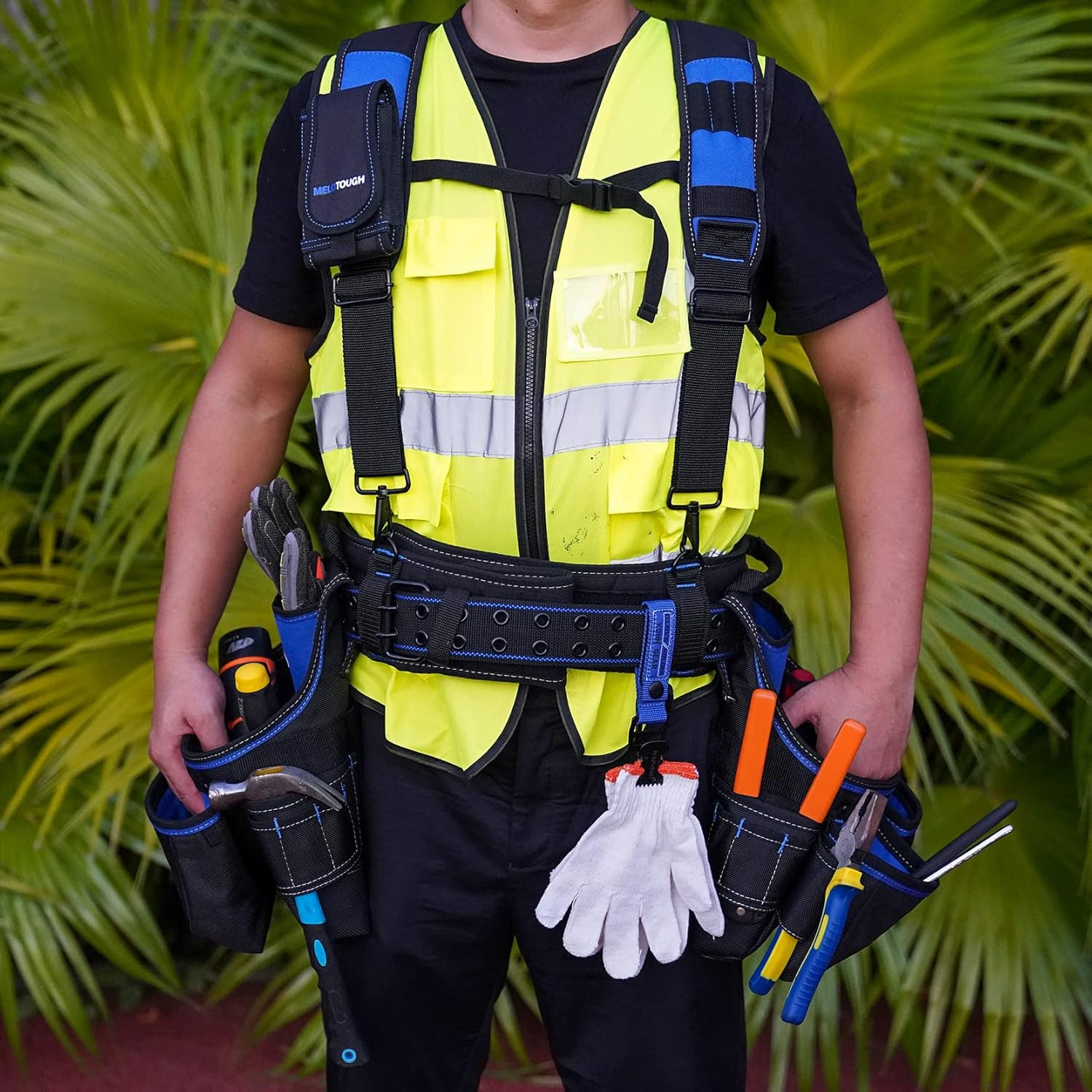 Pro Framer’S Combo System Apron Tool Pouch Tool Belt with Suspenders Builder Hea