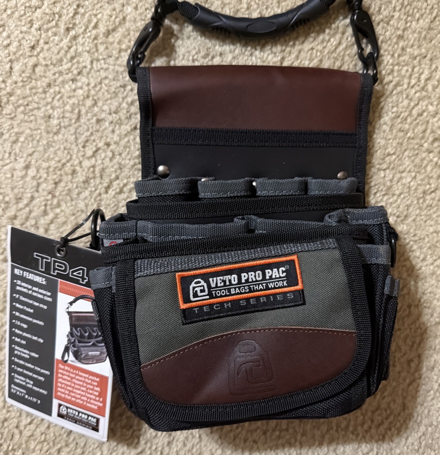Veto Pro Pac TP4 Four Pocket Small Tool Pouch