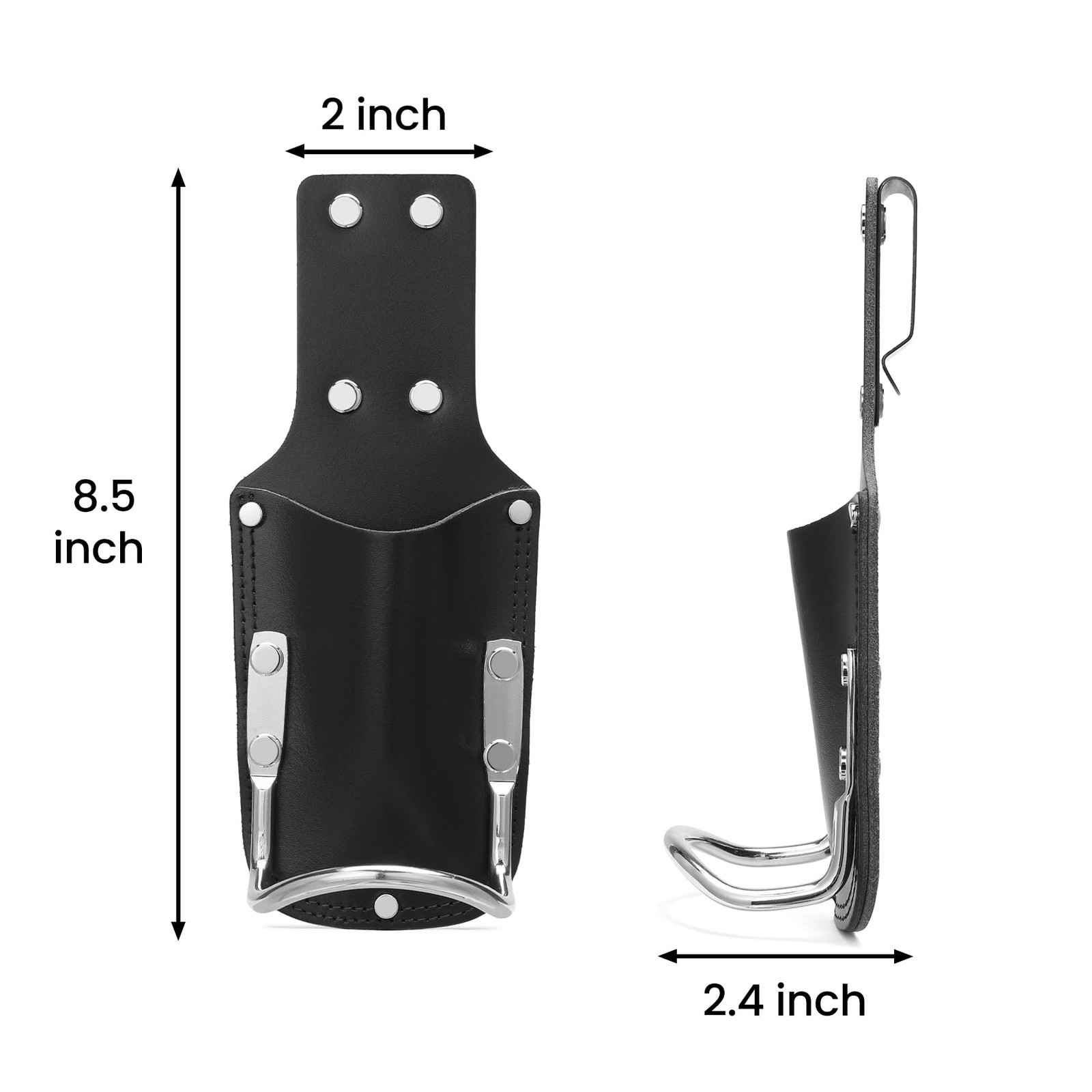 Hammer Holder Leather Heavy Duty Steel Loop Belt Tool Holster Construction