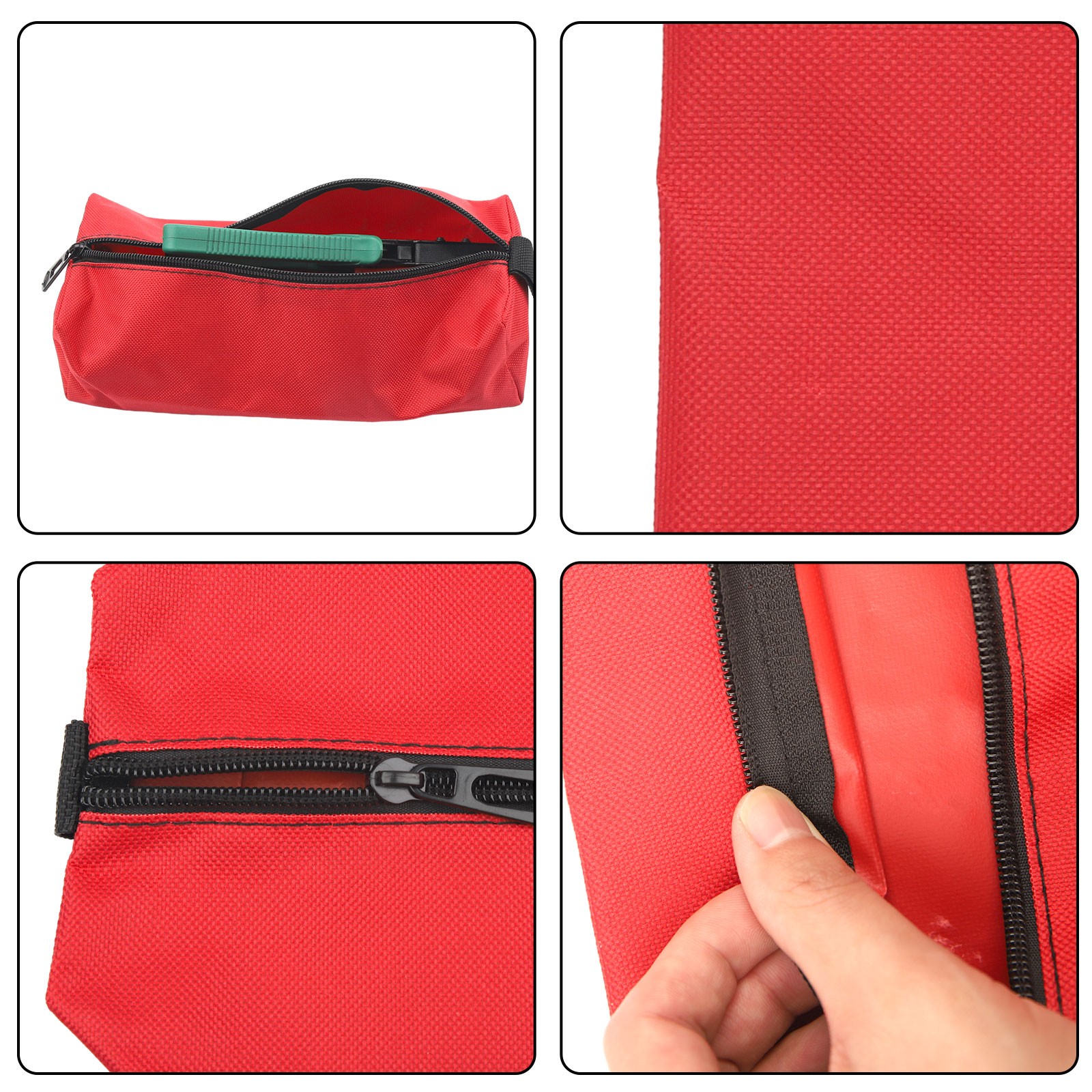 5PCS Canvas Tool Pouch Bags Zipper Small Multipurpose Pouch Heavy Duty Organizer