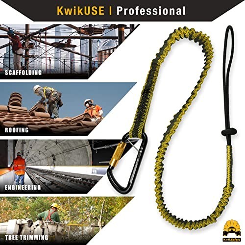 Heavy Duty Tool Lanyard 3 Pack – ANSI OSHA Compliant, Coiled Bungee, 10lb Limit