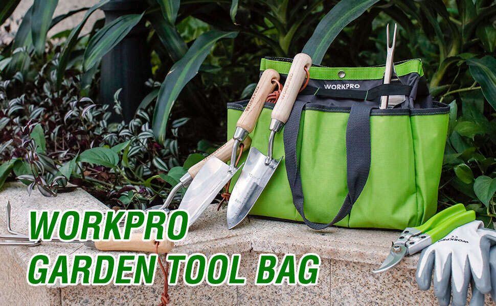 WORKPRO 13 in Gardening Tote Bag Garden Tool Bag Storage Bag Hand Tool Organizer