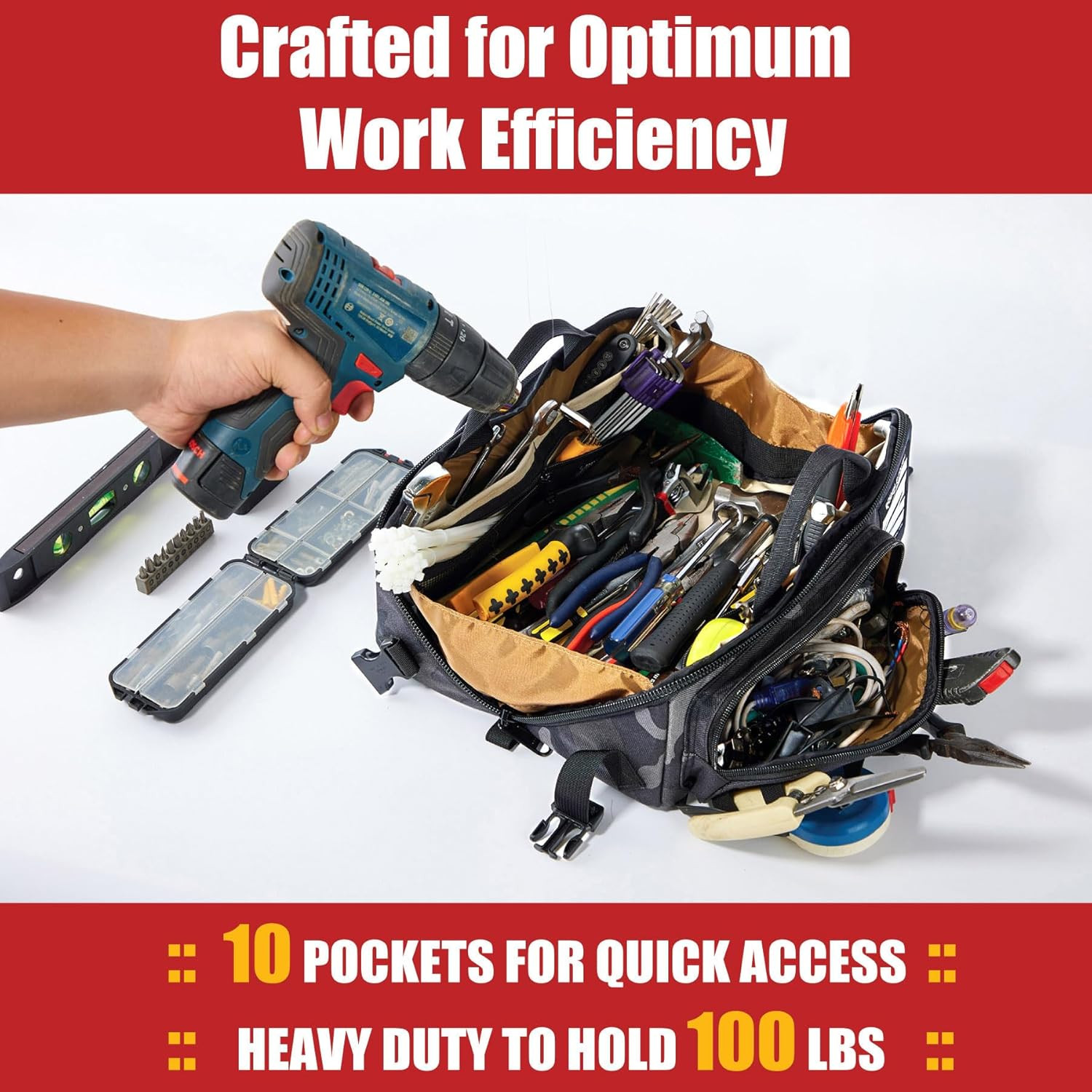 Rough Enough Heavy Duty Small Tool Bag Organizer – Durable & Versatile