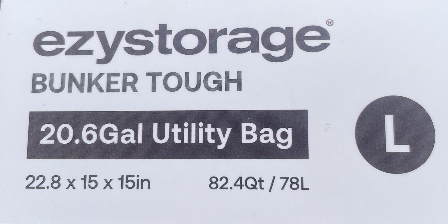EzyStorage 20.6Gal Utility Bag Holds Up To 39Lb Brand New Never Used