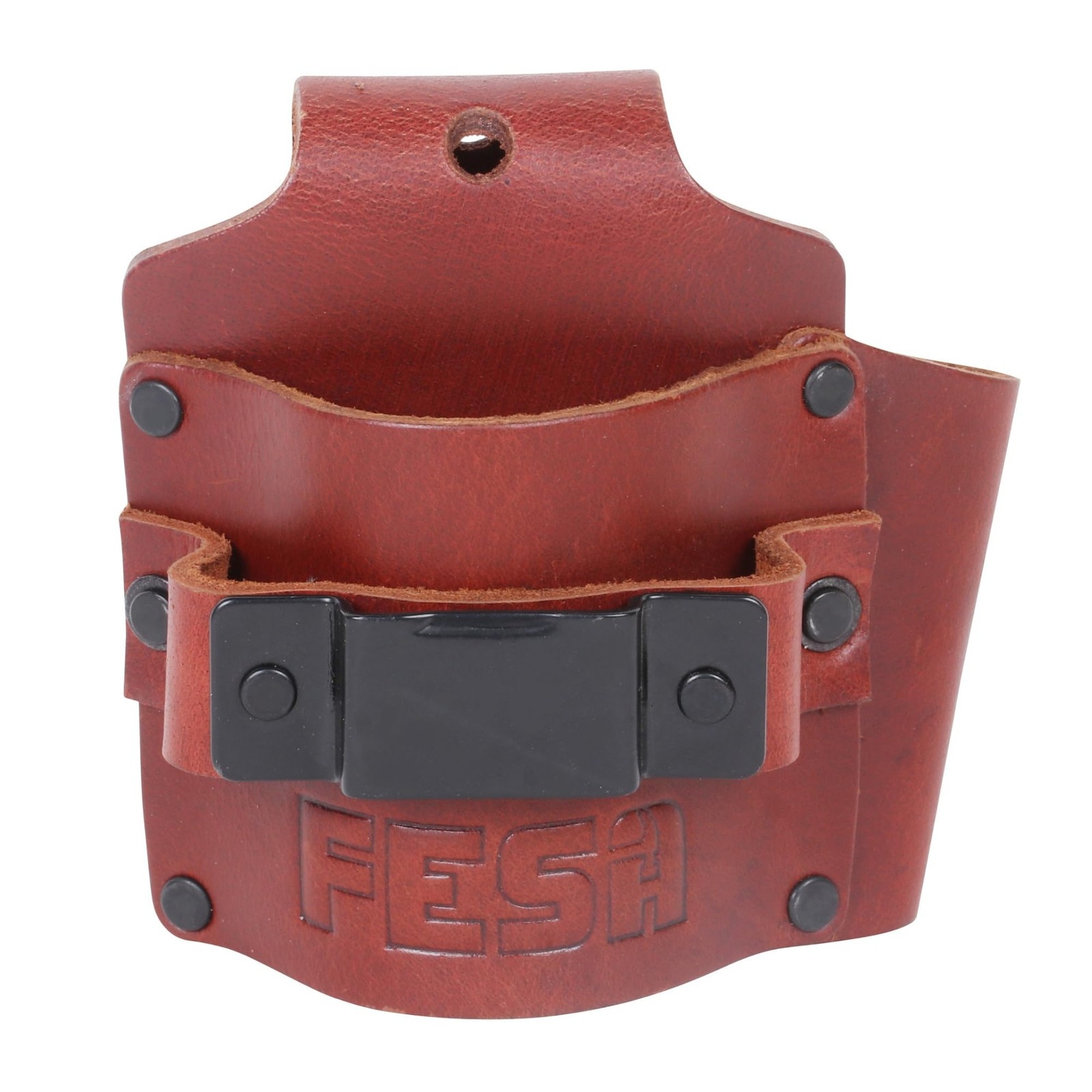 Leather Tape Measure Holder – Tape or Drill Holder for Tool Belt with Steel C…
