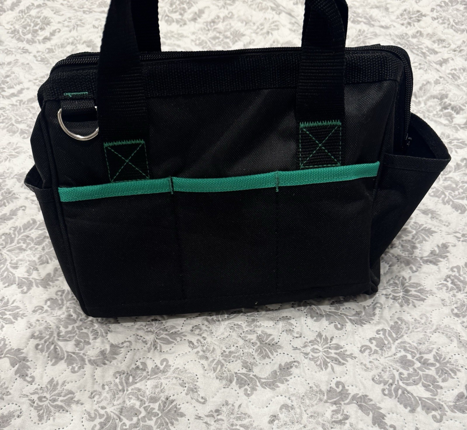 High-End 12 inch Wide Mouth Tool Bag with 16 Pockets Storage Tool Bags (Read)
