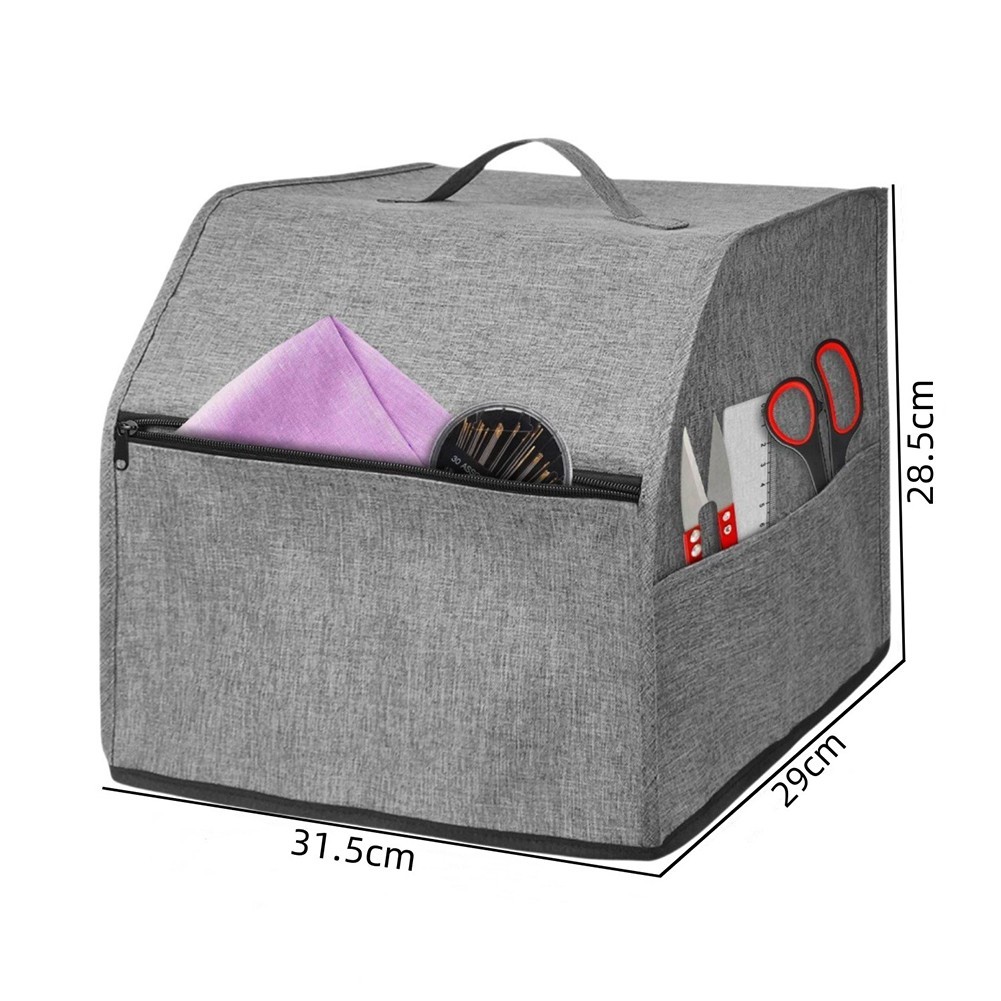 Oxford Cloth Overlock Sewing Machine Cover with Multiple Storage Options