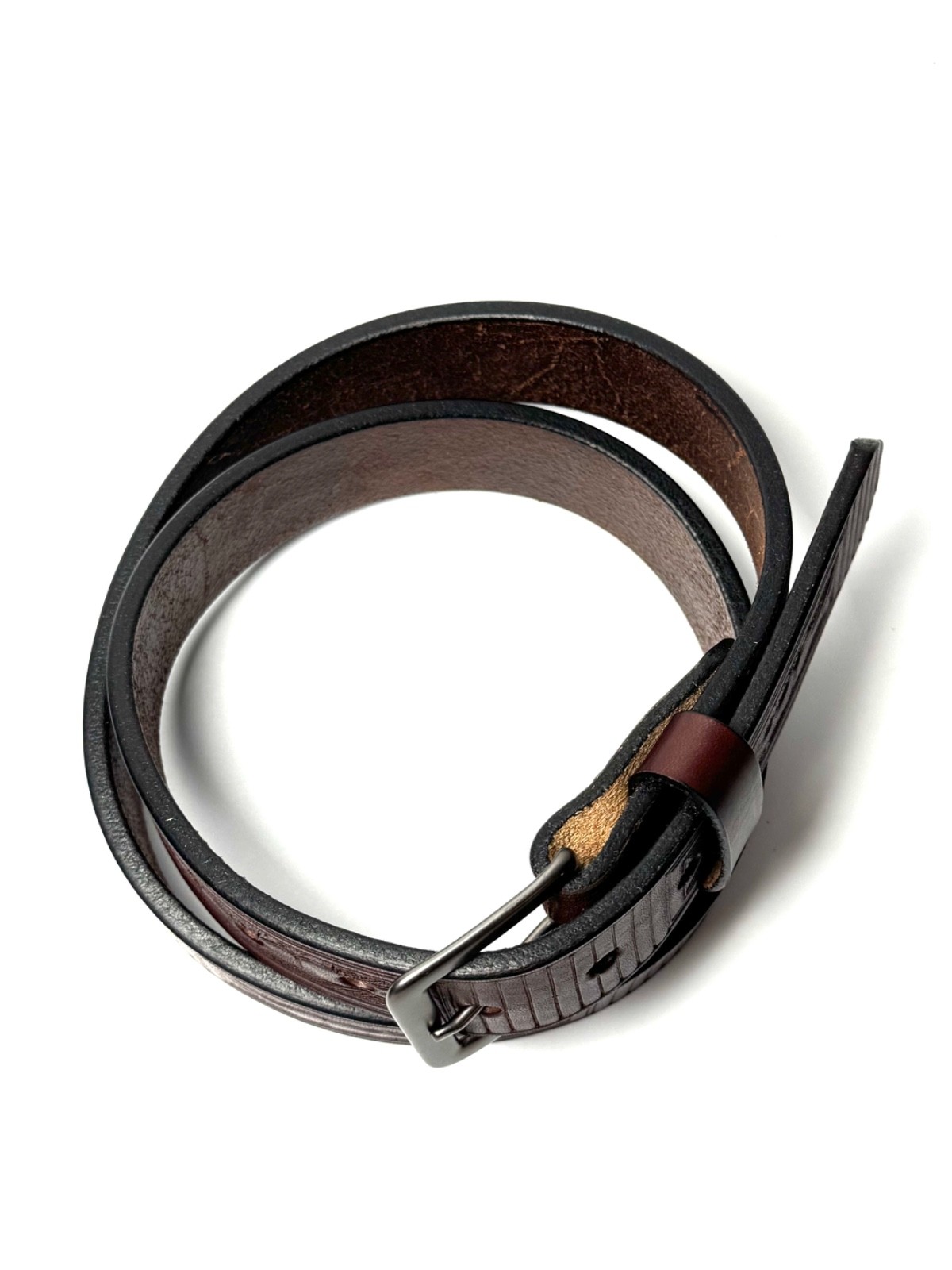 Boxed Brown Premium Heavy Leather Belt — Amish Handcrafted