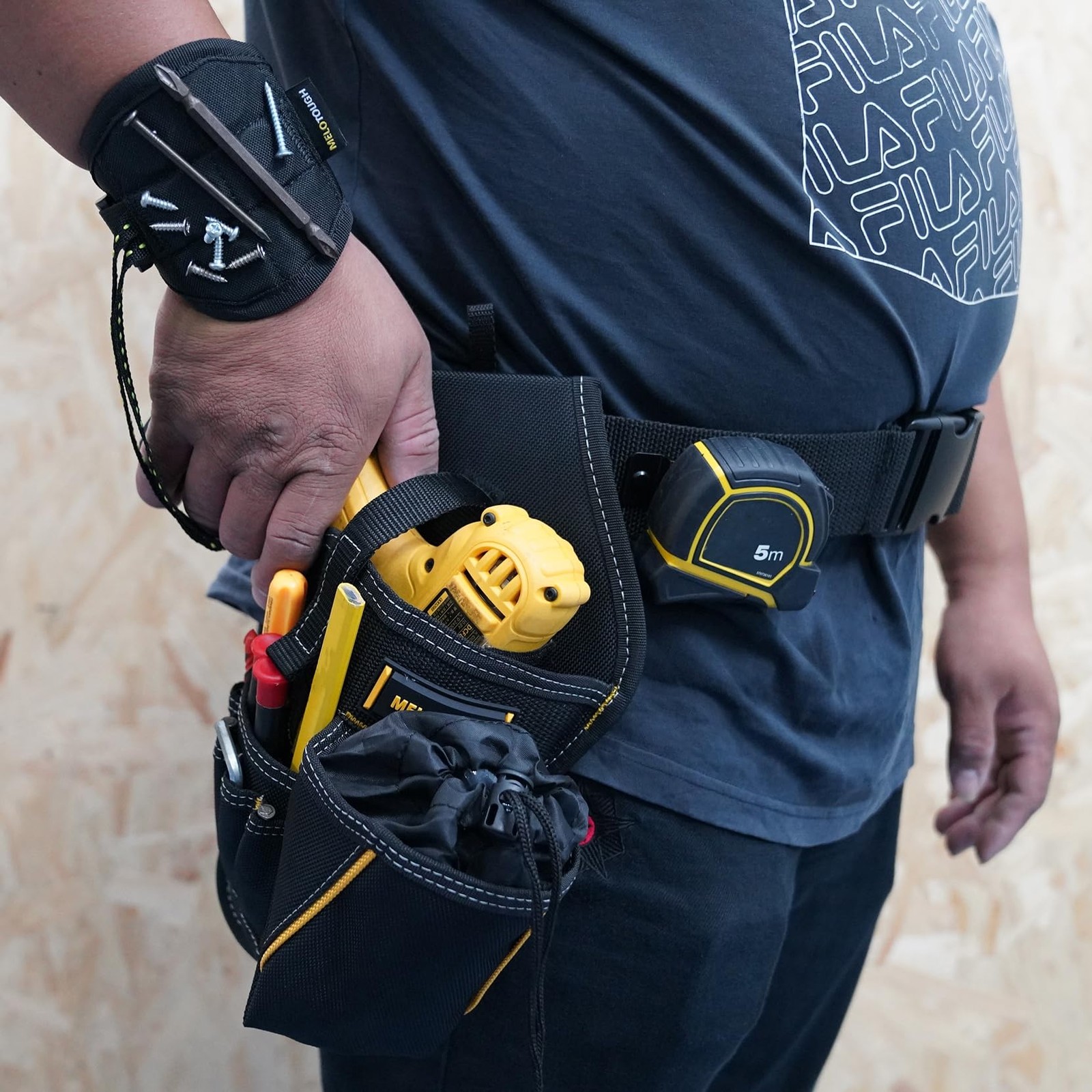 MELOTOUGH Impact Holster 3-in-1 Drill Holster Combo with Magnetic Wristband,T…