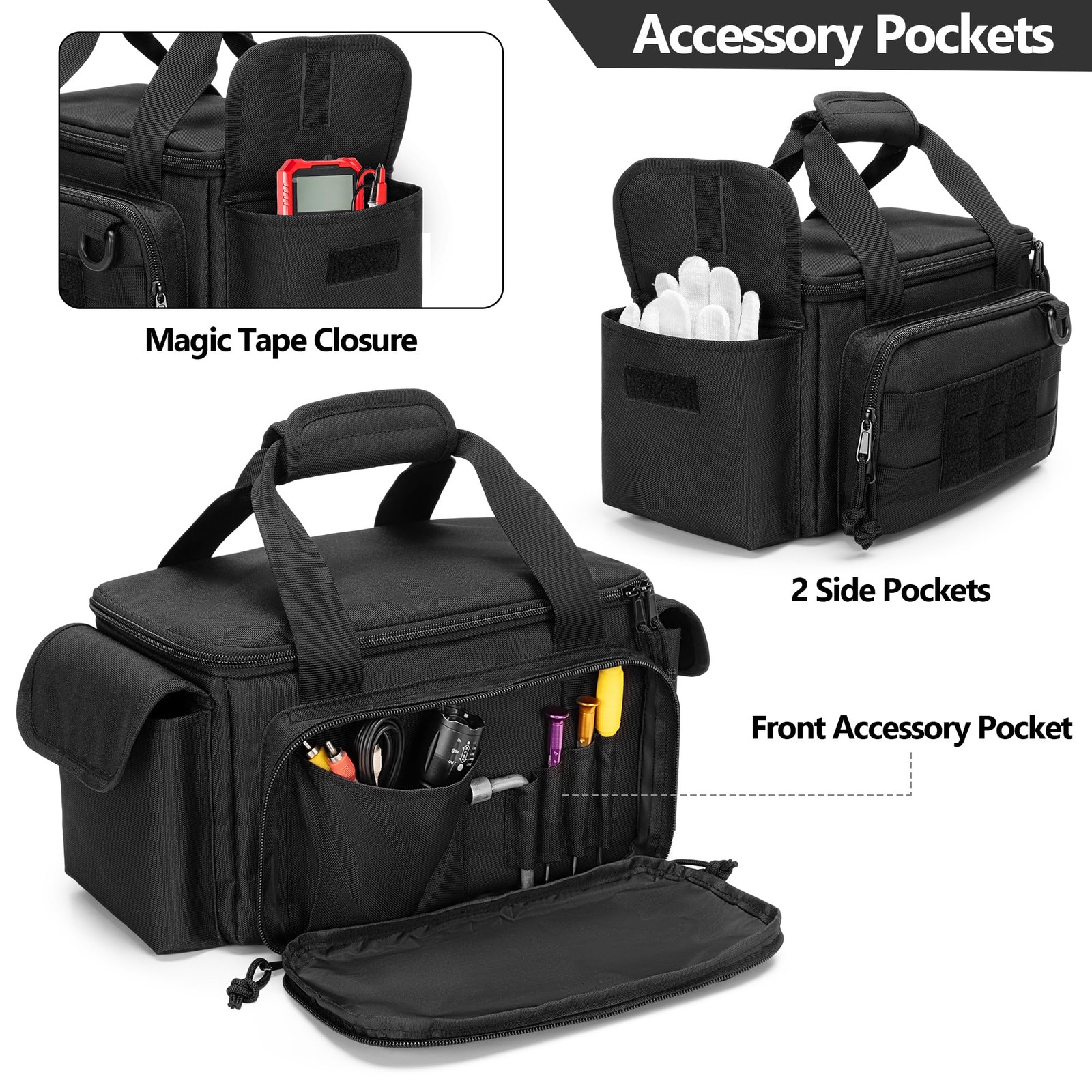 Durable Tool Bag with Padded Bottom and Anti-Friction Storage Solutions