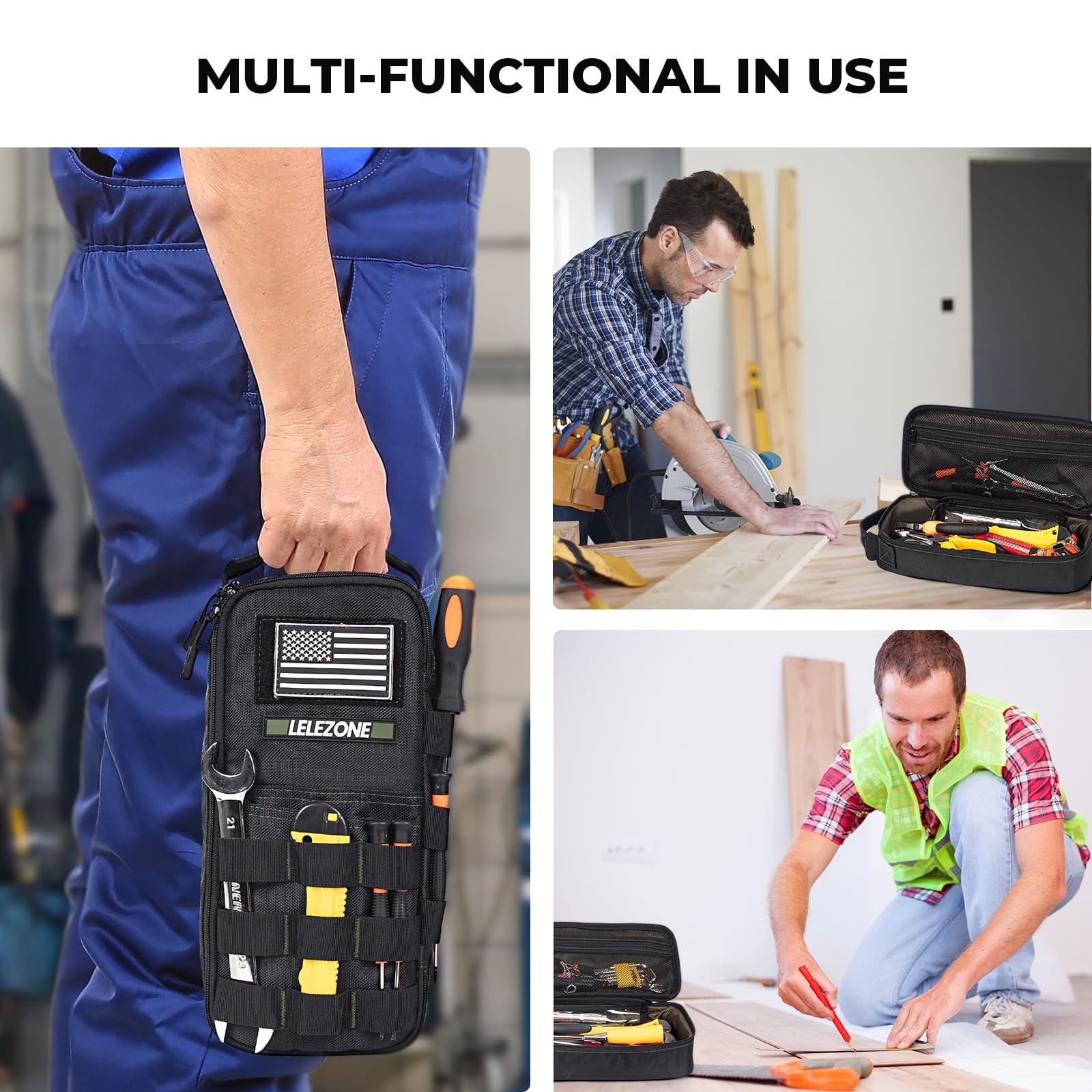 Portable Small Tool Bag, Organizer Storage Box for EDC, Motorcycle, Road Bike